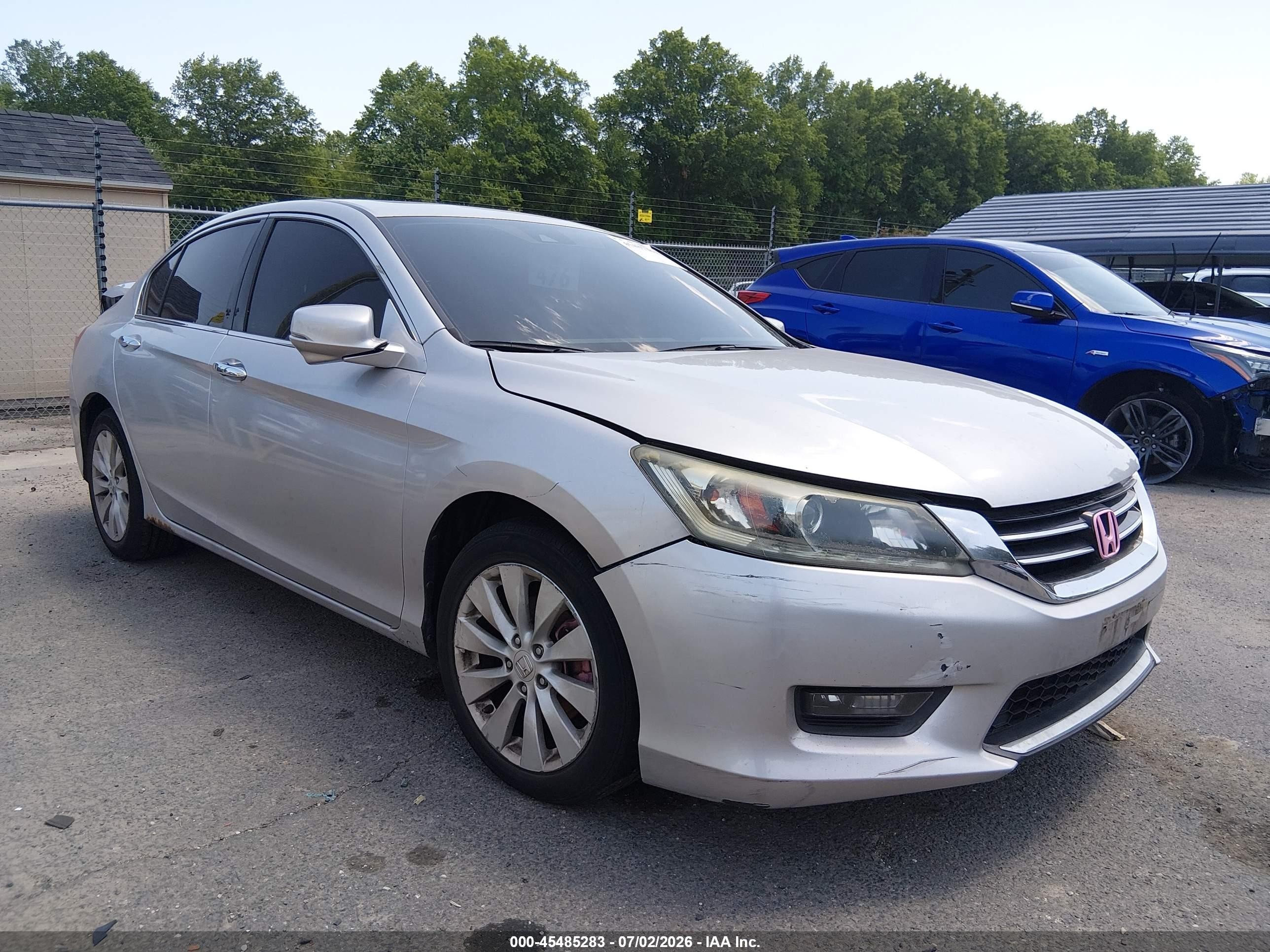 2015 Honda Accord Ex-l V-6 Silver vin: 1HGCR3F84FA005854