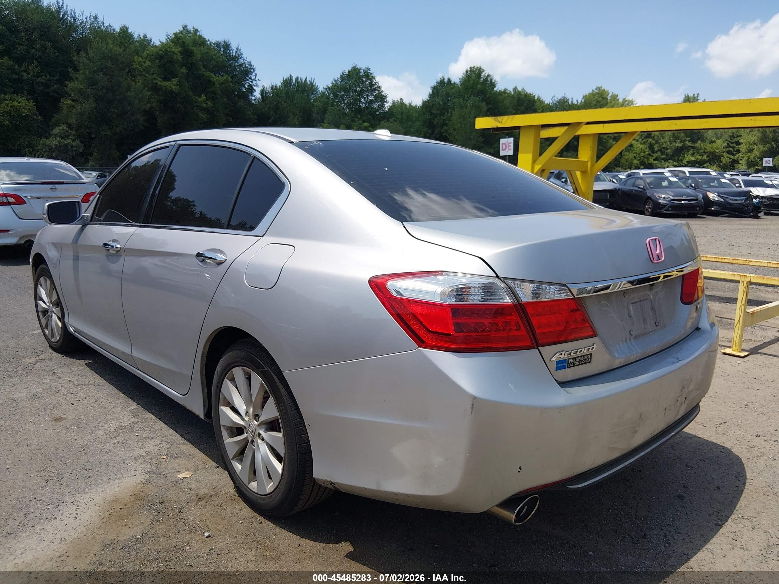 2015 Honda Accord Ex-l V-6 Silver vin: 1HGCR3F84FA005854