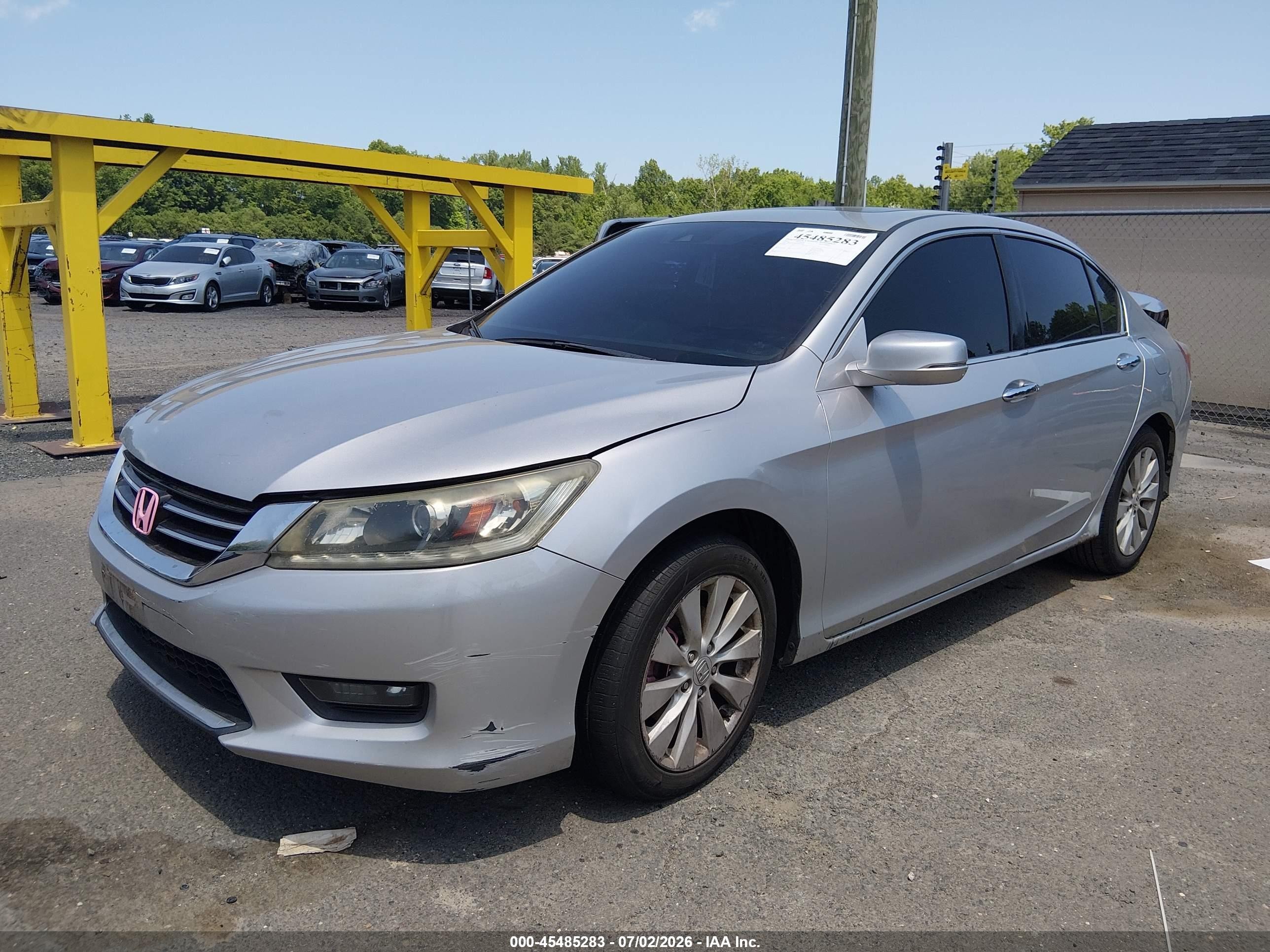 2015 Honda Accord Ex-l V-6 Silver vin: 1HGCR3F84FA005854