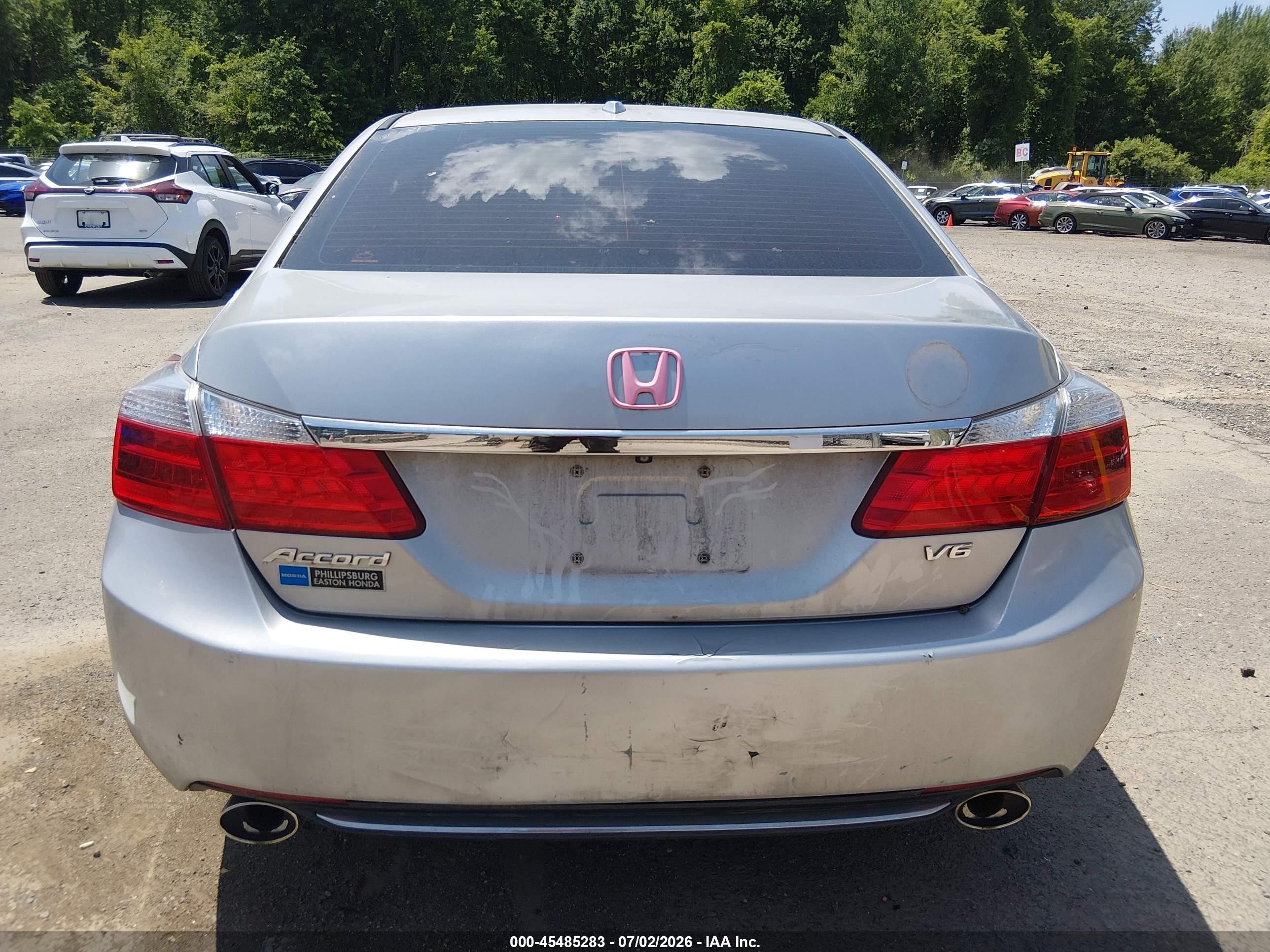 2015 Honda Accord Ex-l V-6 Silver vin: 1HGCR3F84FA005854