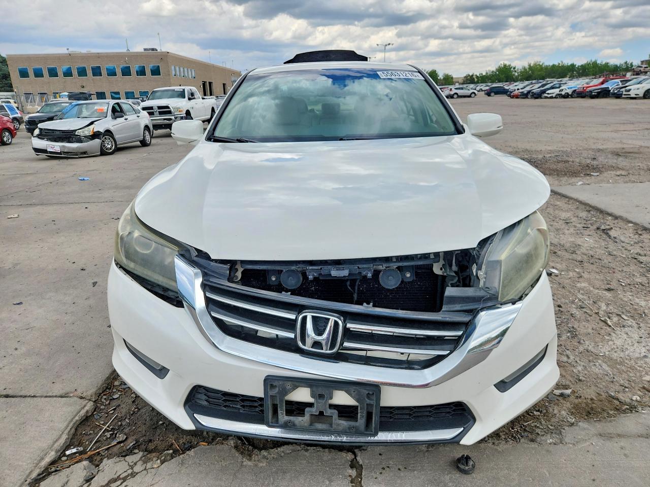 2015 Honda Accord Exl White vin: 1HGCR3F84FA017793