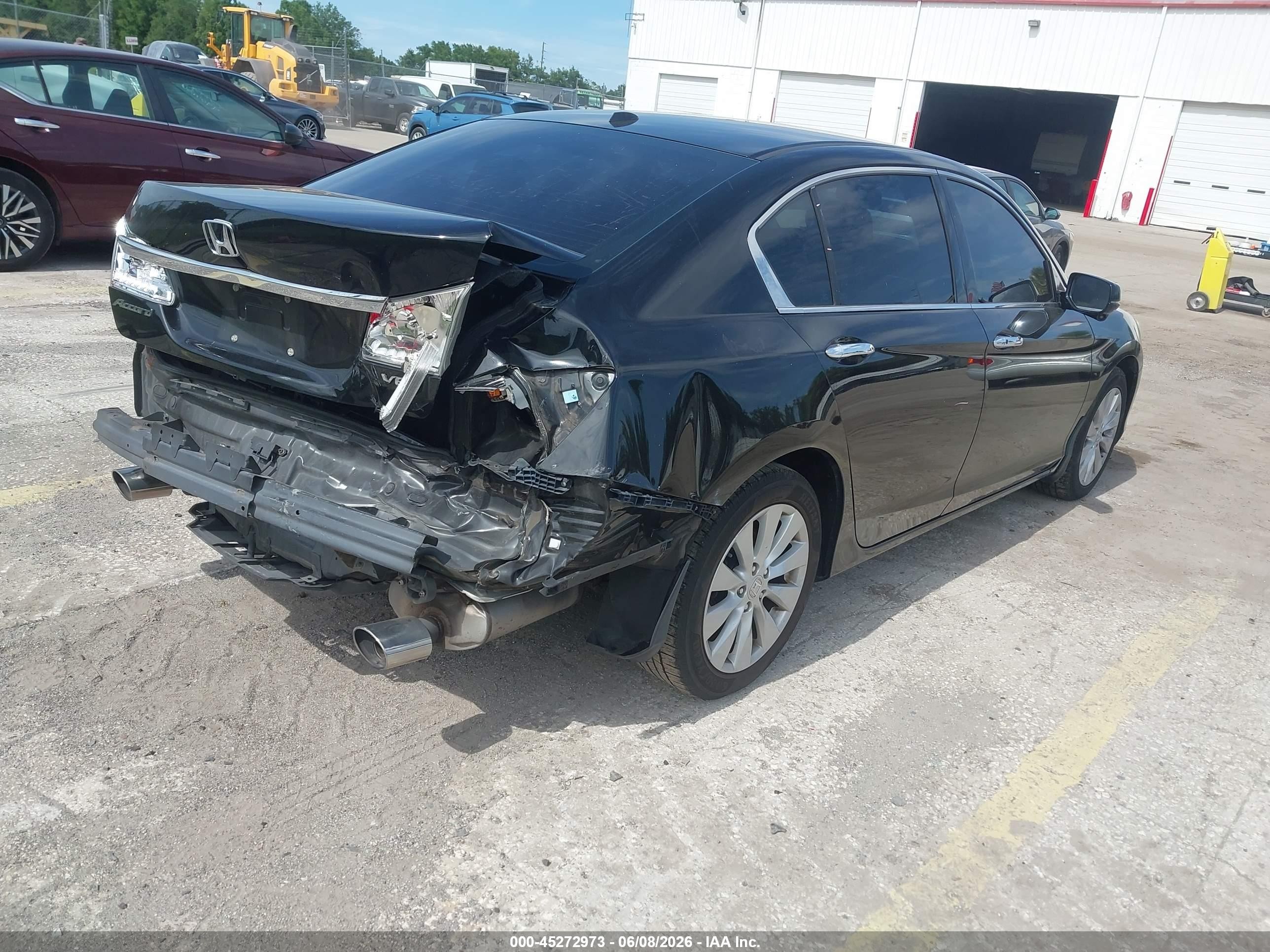 2015 Honda Accord Ex-l V-6 Black vin: 1HGCR3F84FA019933