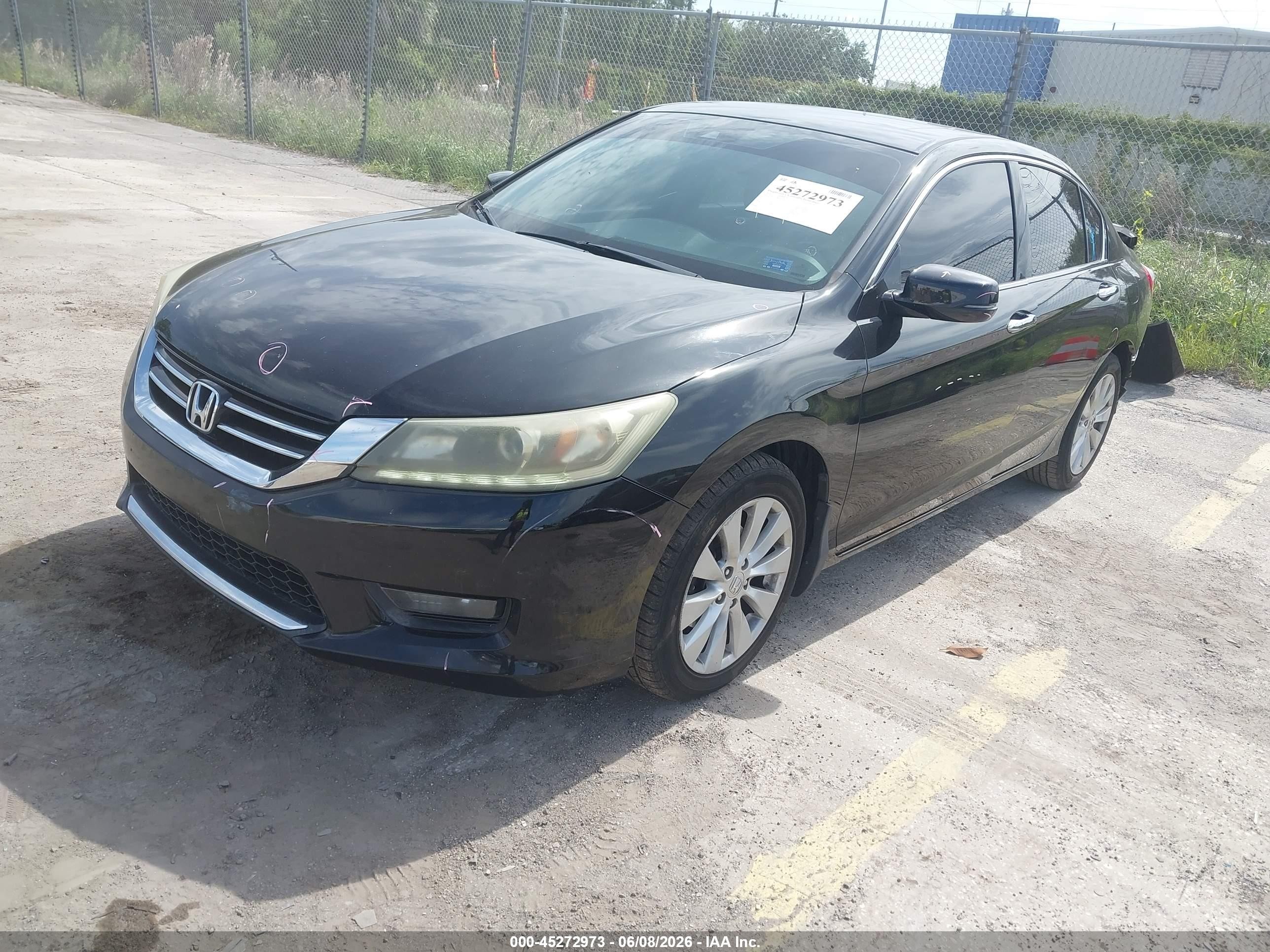2015 Honda Accord Ex-l V-6 Black vin: 1HGCR3F84FA019933