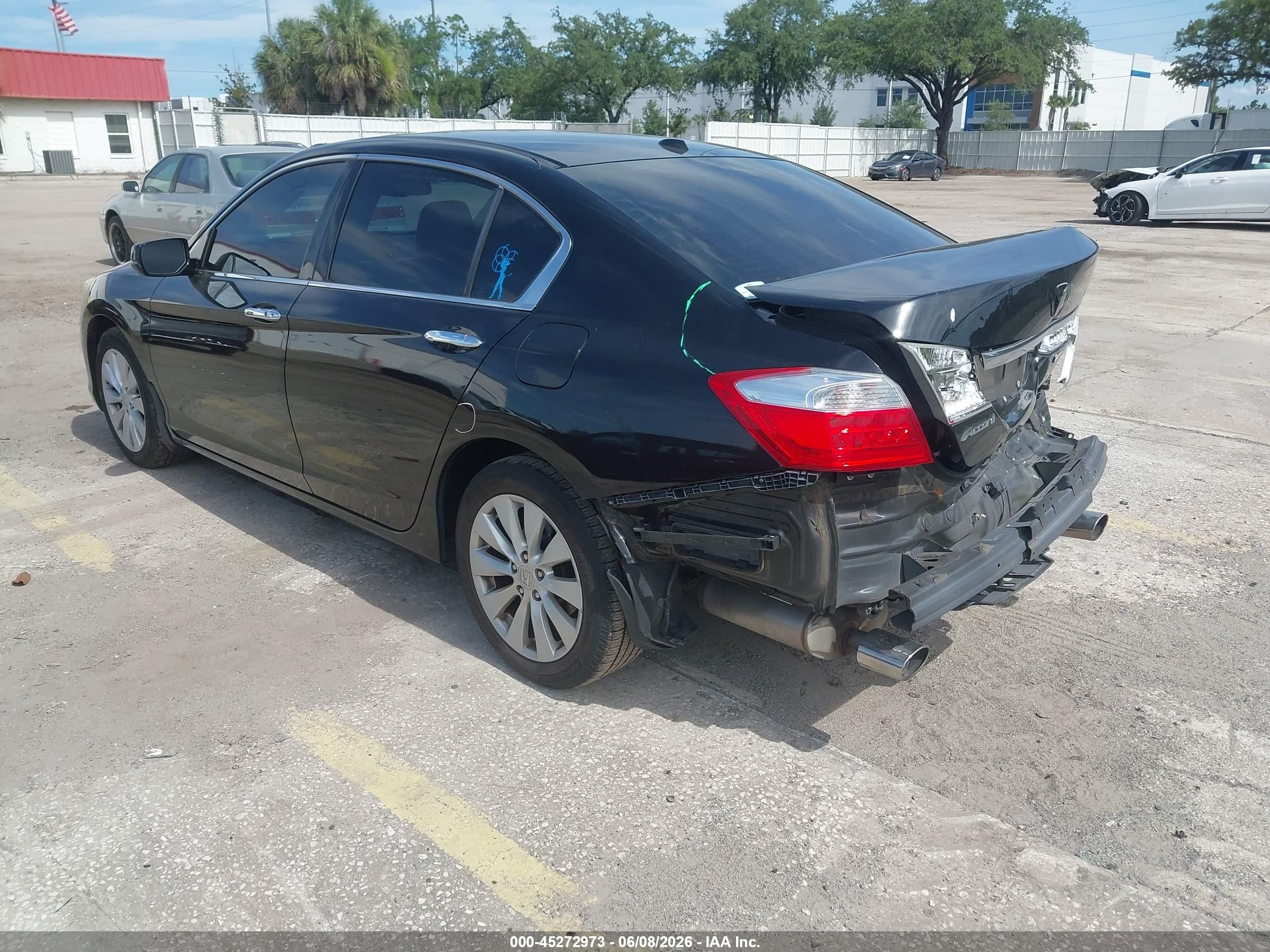 2015 Honda Accord Ex-l V-6 Black vin: 1HGCR3F84FA019933