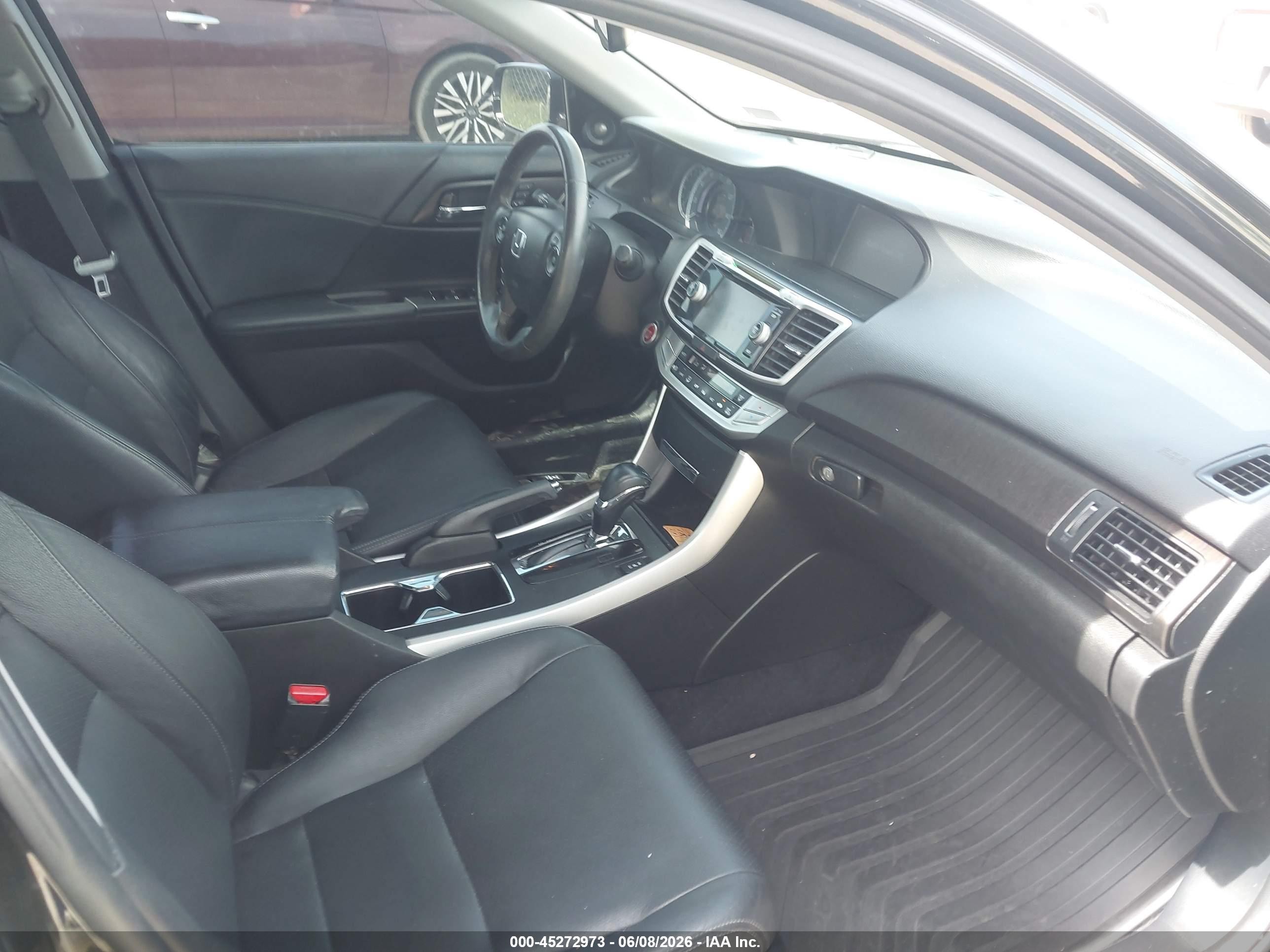 2015 Honda Accord Ex-l V-6 Black vin: 1HGCR3F84FA019933