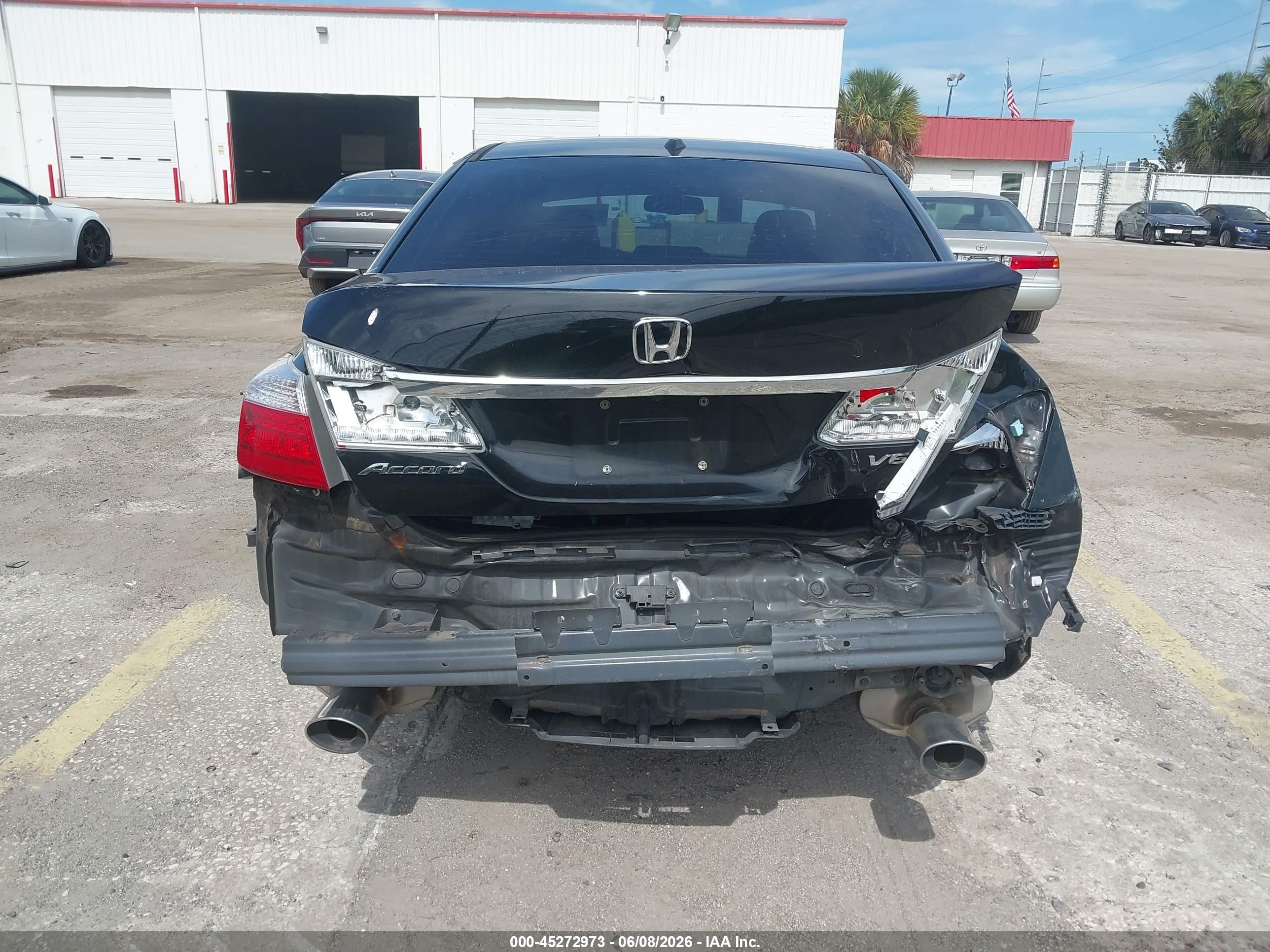 2015 Honda Accord Ex-l V-6 Black vin: 1HGCR3F84FA019933