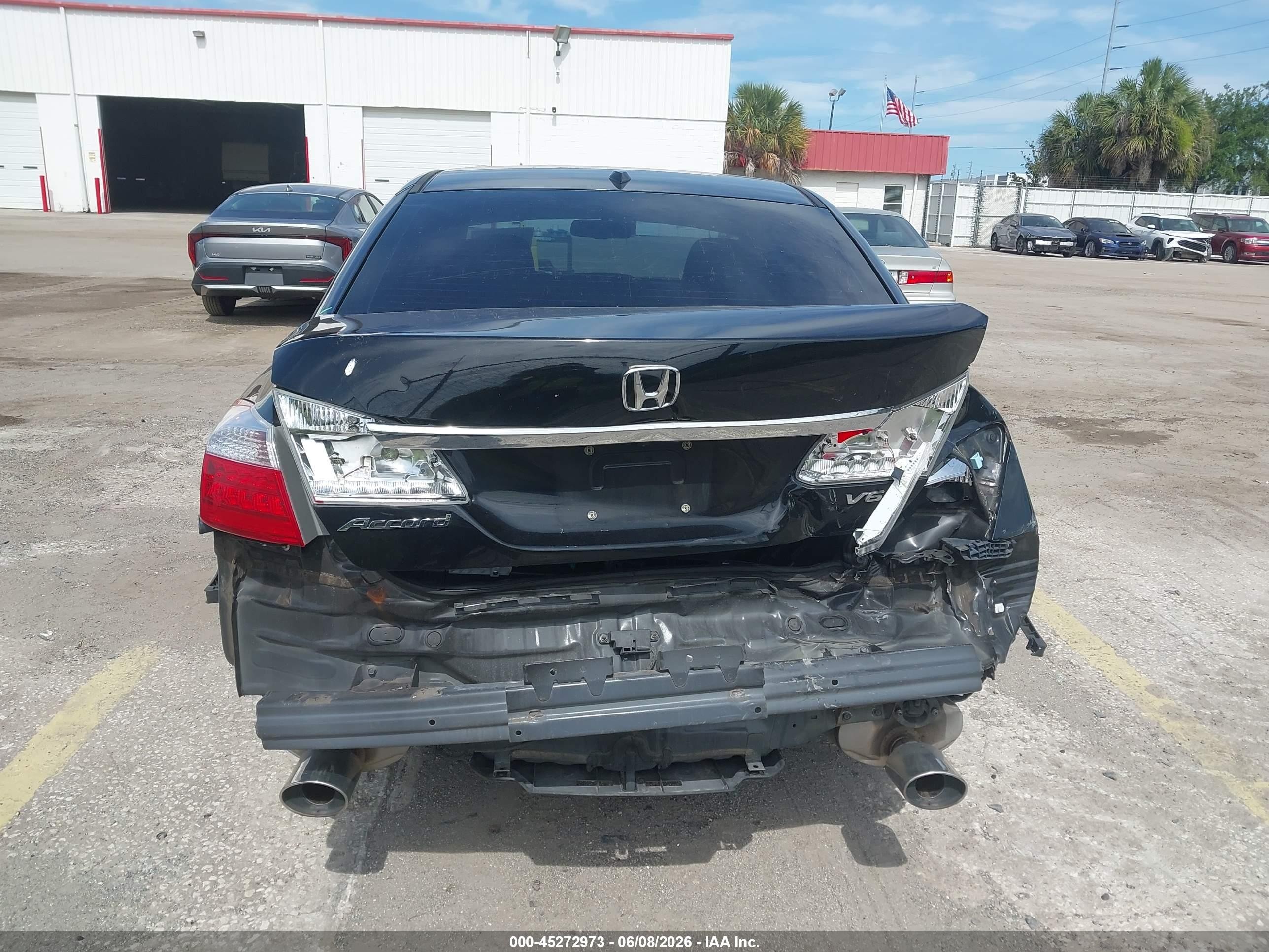 2015 Honda Accord Ex-l V-6 Black vin: 1HGCR3F84FA019933