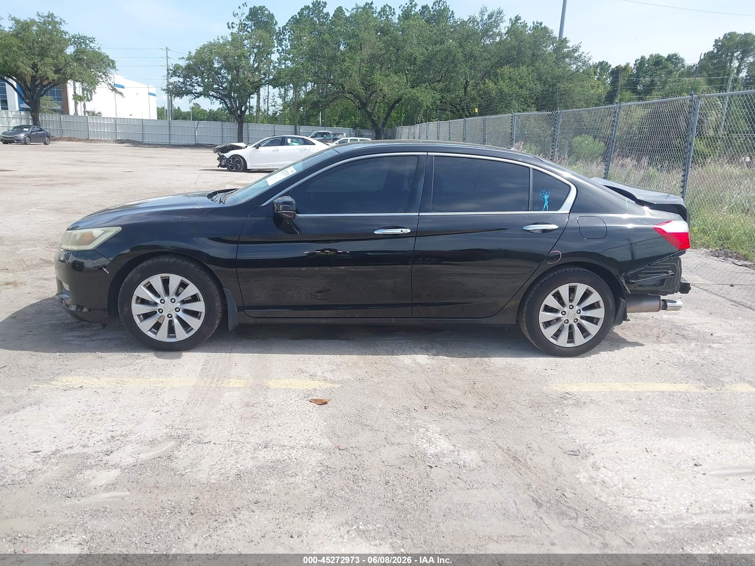 2015 Honda Accord Ex-l V-6 Black vin: 1HGCR3F84FA019933