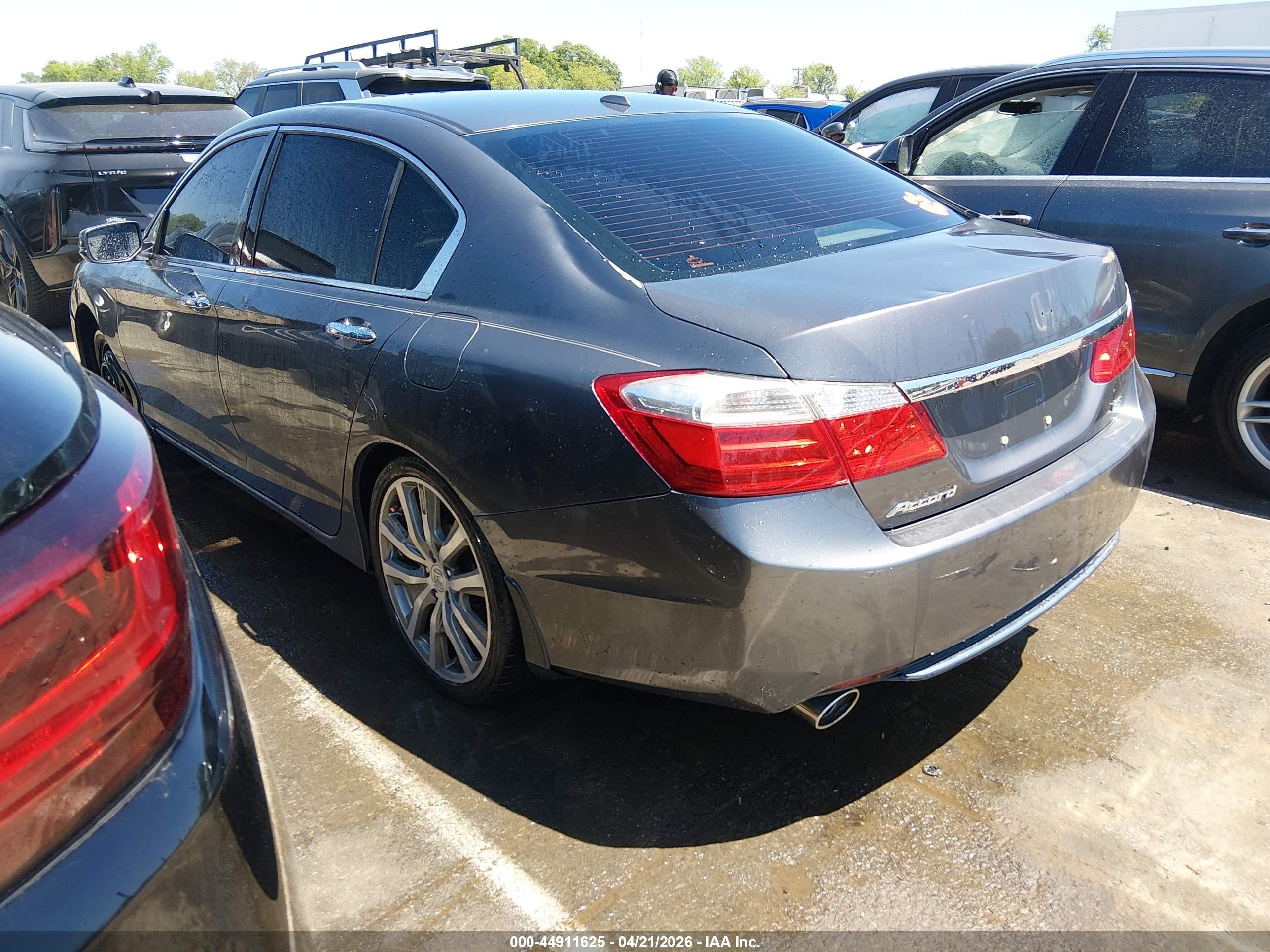 2015 Honda Accord Ex-l V-6 Gray vin: 1HGCR3F84FA020290
