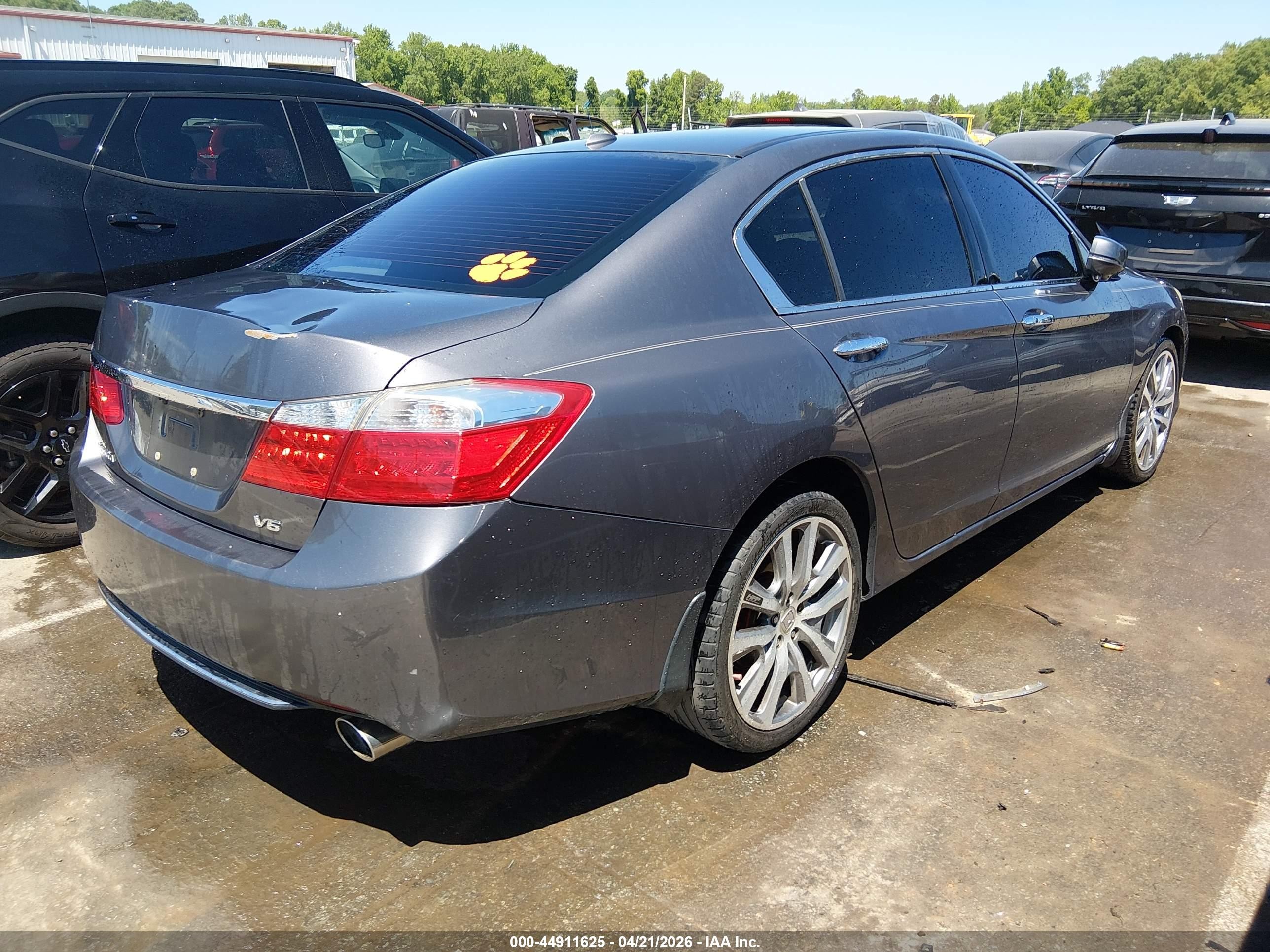 2015 Honda Accord Ex-l V-6 Gray vin: 1HGCR3F84FA020290