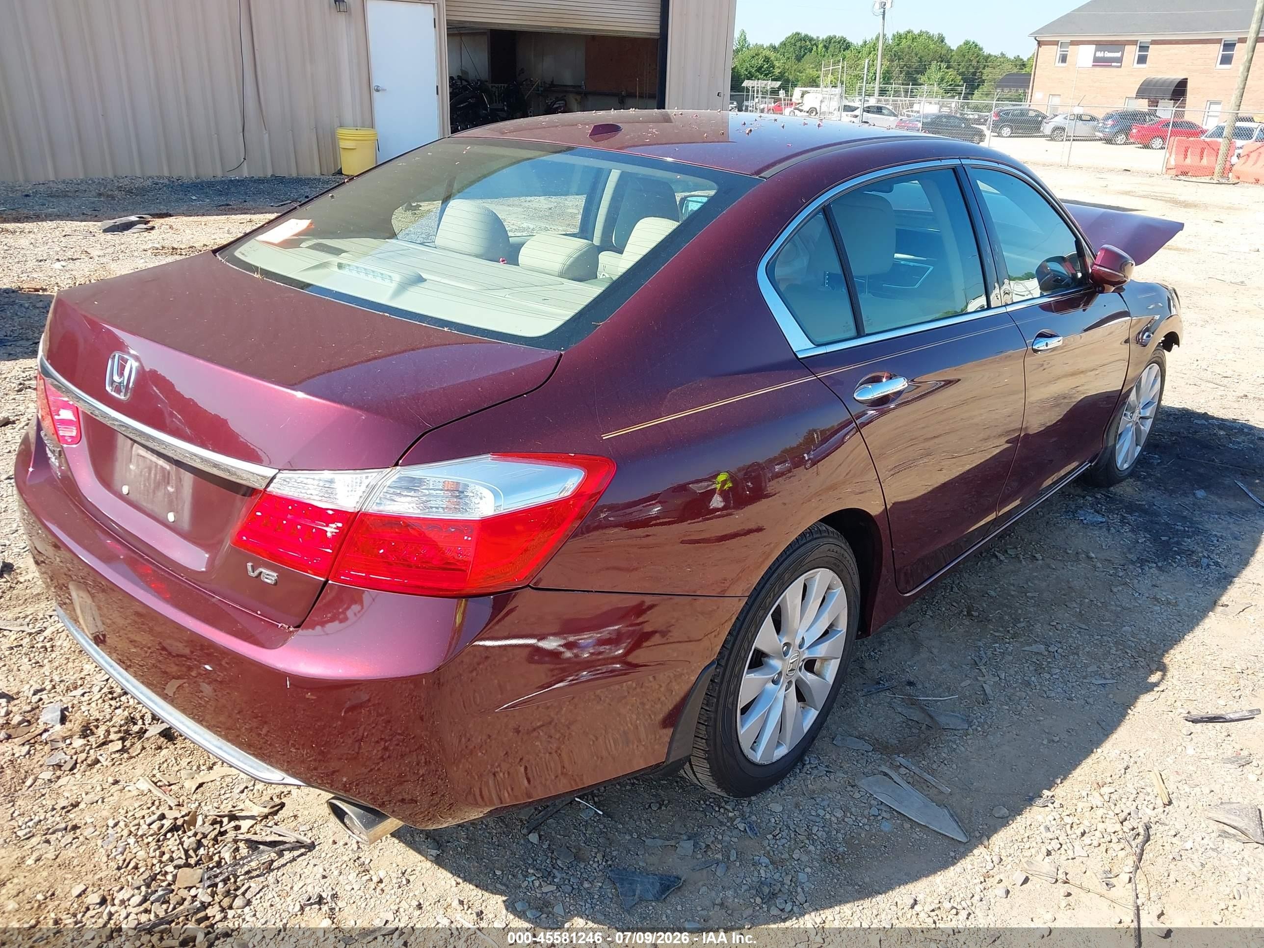 2015 Honda Accord Ex-l V-6 Burgundy vin: 1HGCR3F84FA025490