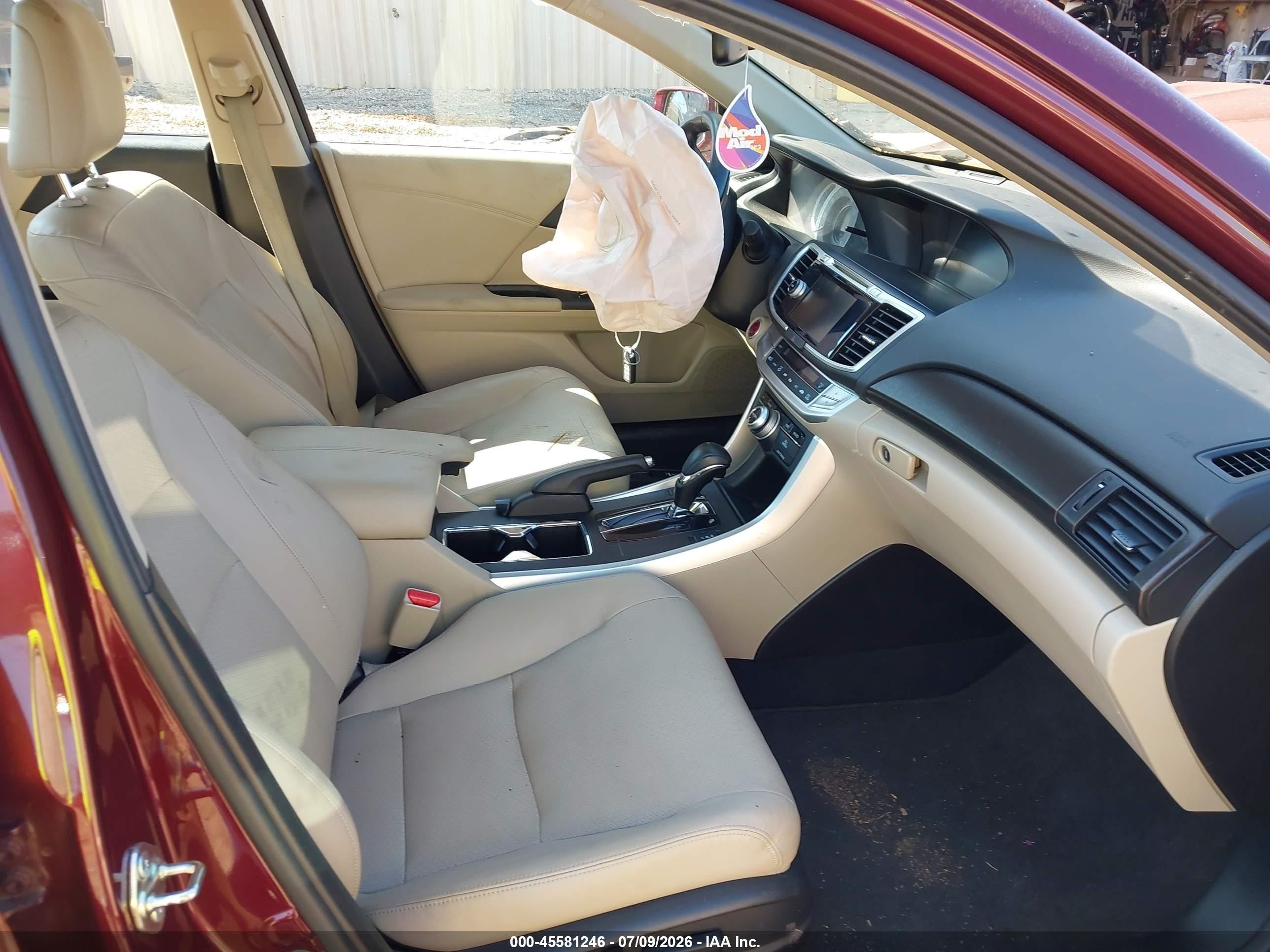 2015 Honda Accord Ex-l V-6 Burgundy vin: 1HGCR3F84FA025490