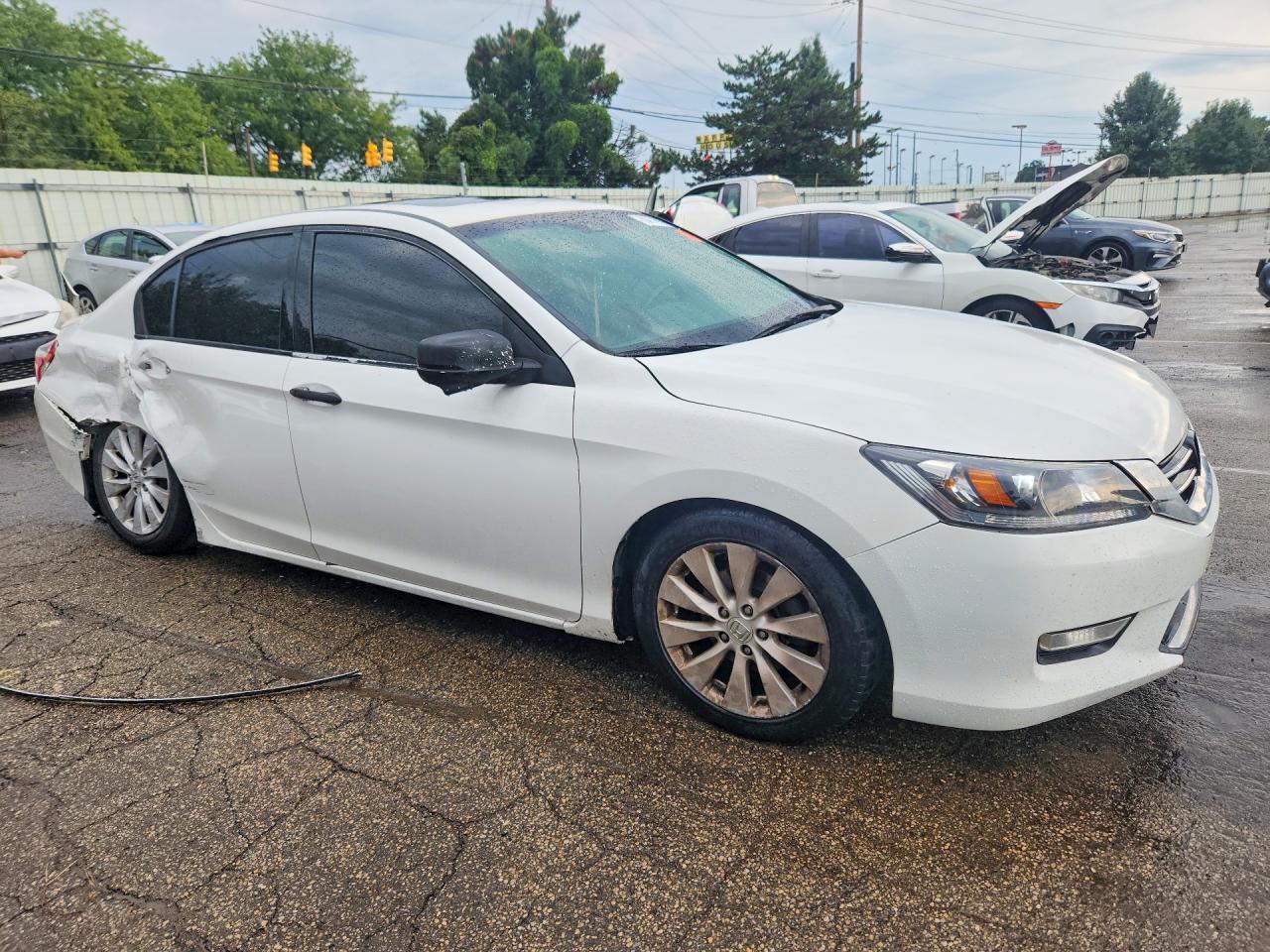 2015 Honda Accord Exl White vin: 1HGCR3F84FA025652