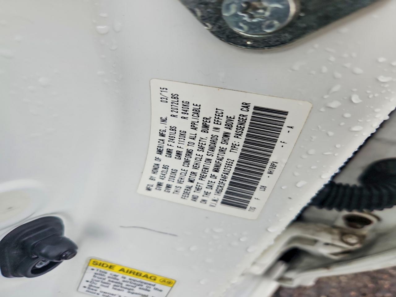 2015 Honda Accord Exl White vin: 1HGCR3F84FA025652