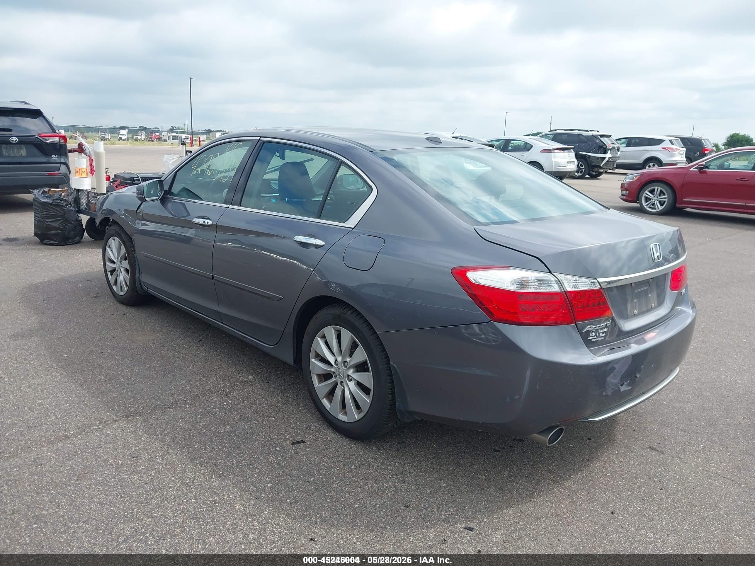 2015 Honda Accord Ex-l V-6 Gray vin: 1HGCR3F84FA028454