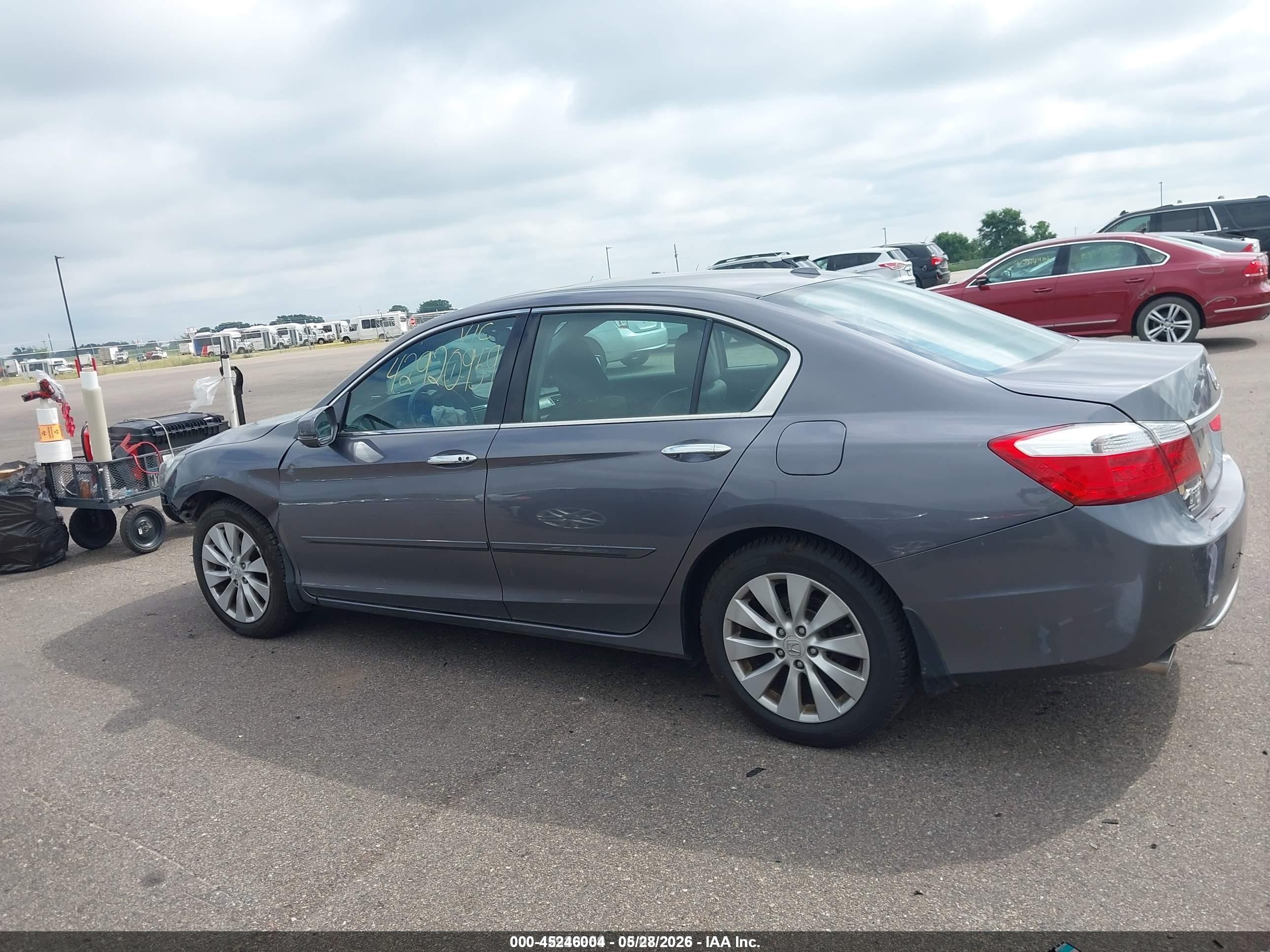 2015 Honda Accord Ex-l V-6 Gray vin: 1HGCR3F84FA028454