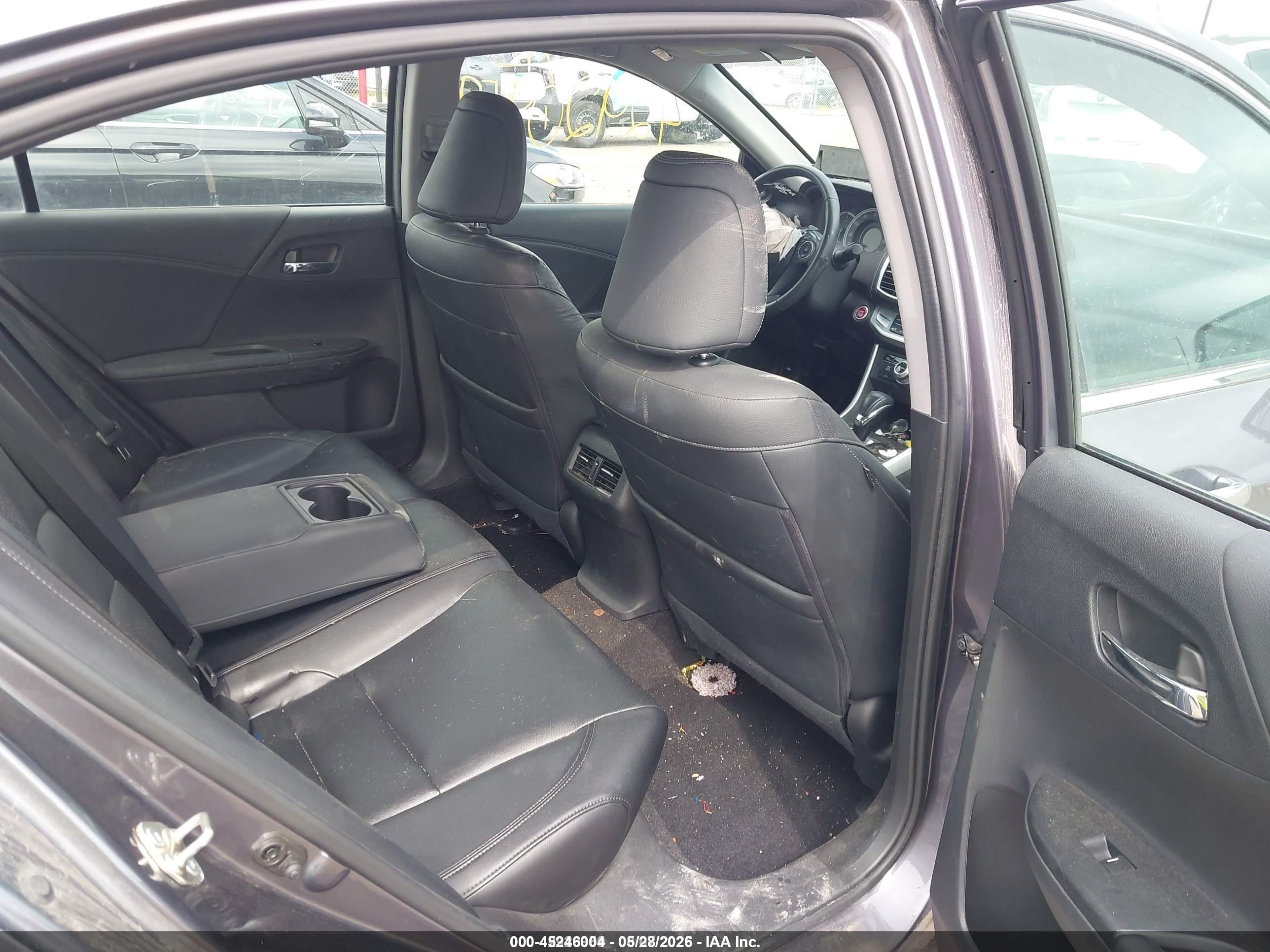 2015 Honda Accord Ex-l V-6 Gray vin: 1HGCR3F84FA028454