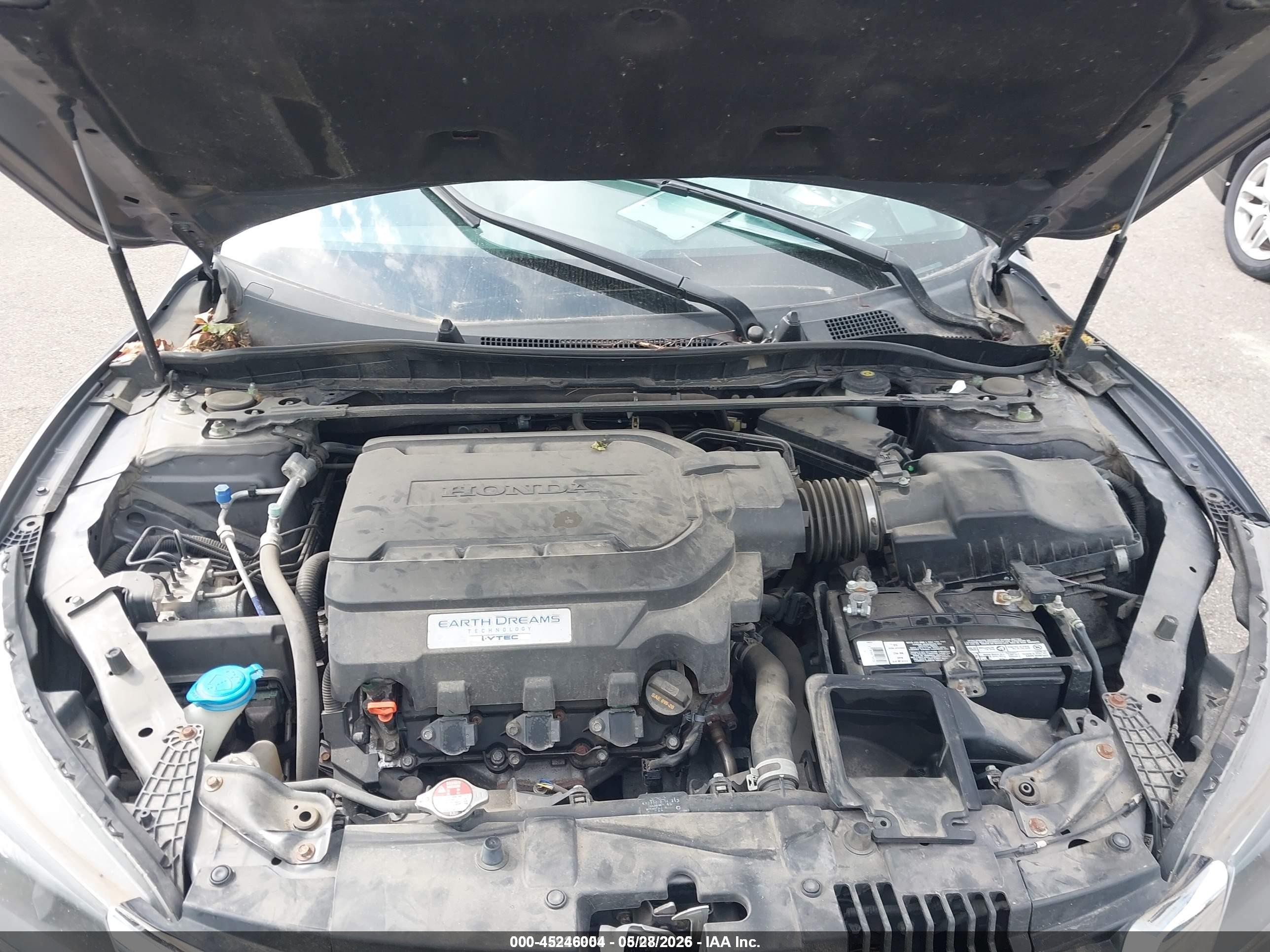 2015 Honda Accord Ex-l V-6 Gray vin: 1HGCR3F84FA028454