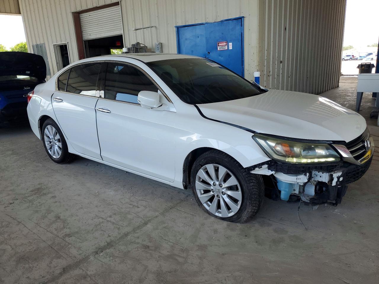 2015 Honda Accord Exl White vin: 1HGCR3F84FA033962