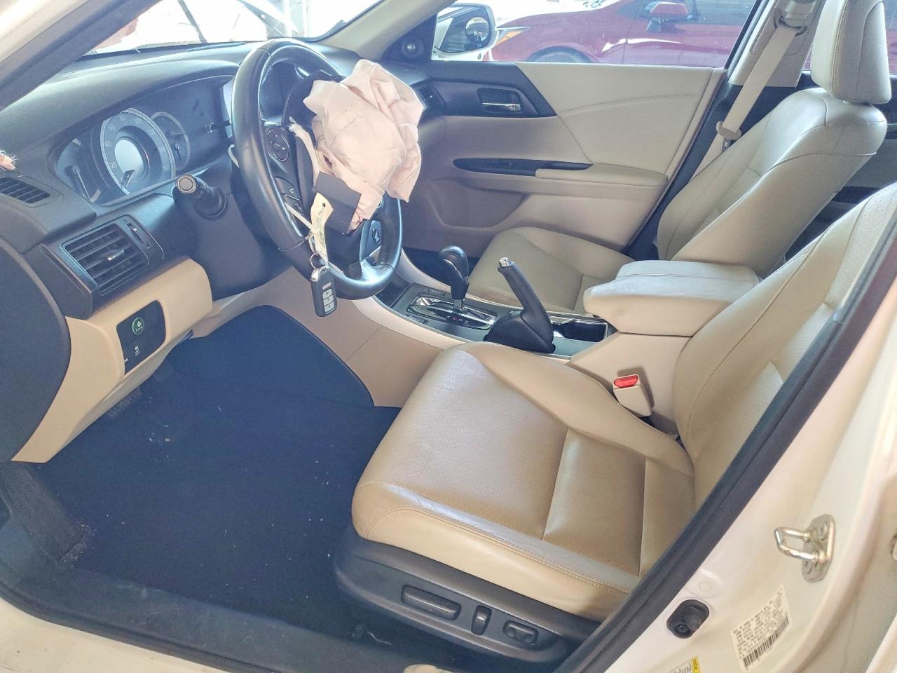 2015 Honda Accord Exl White vin: 1HGCR3F84FA033962