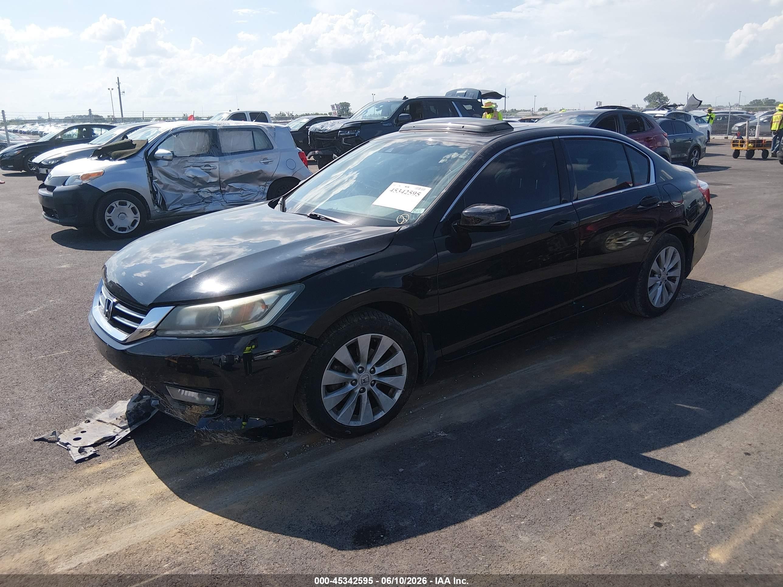 2015 Honda Accord Ex-l V-6 Черный vin: 1HGCR3F84FA037641