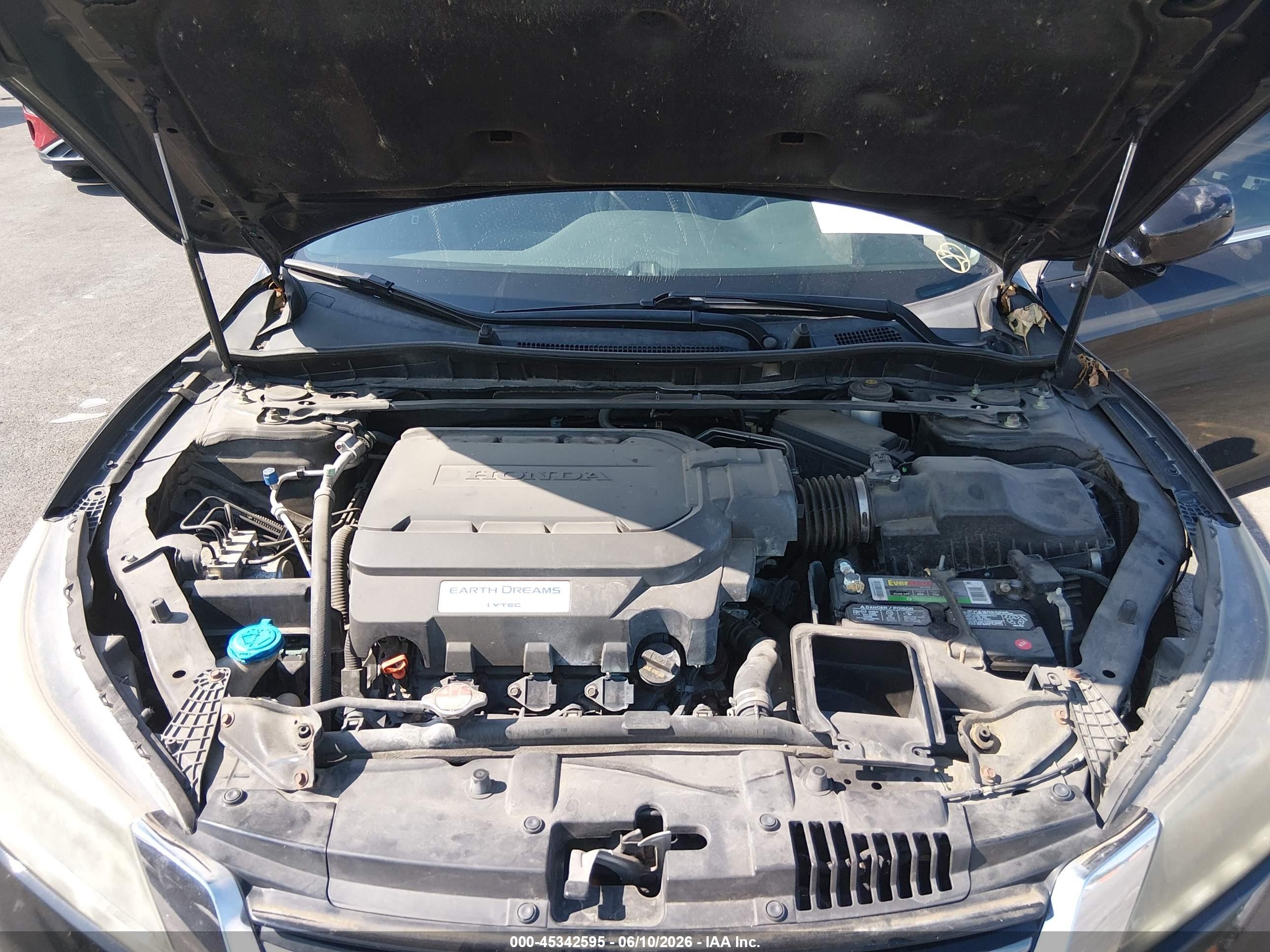 2015 Honda Accord Ex-l V-6 Черный vin: 1HGCR3F84FA037641