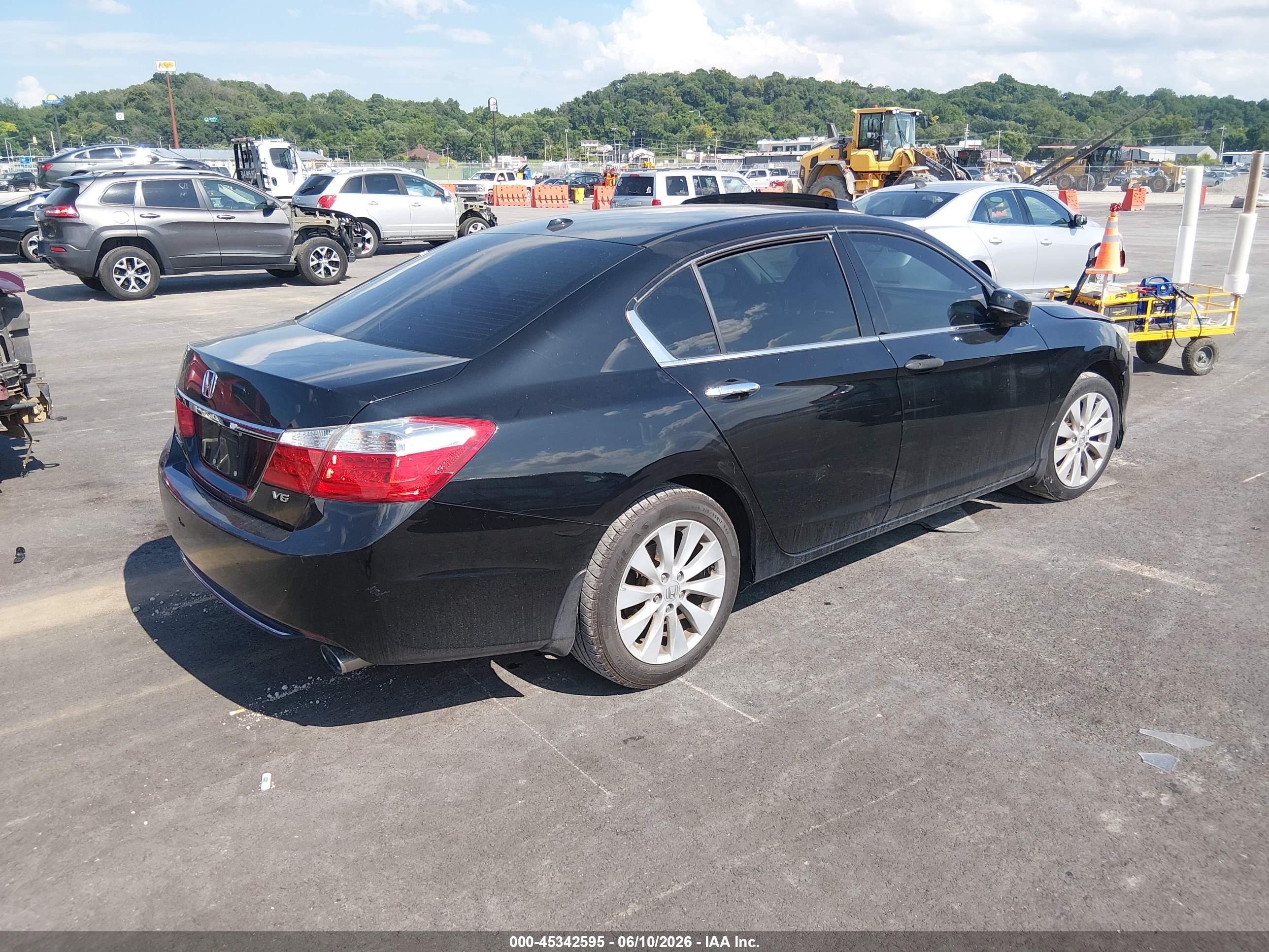 2015 Honda Accord Ex-l V-6 Черный vin: 1HGCR3F84FA037641