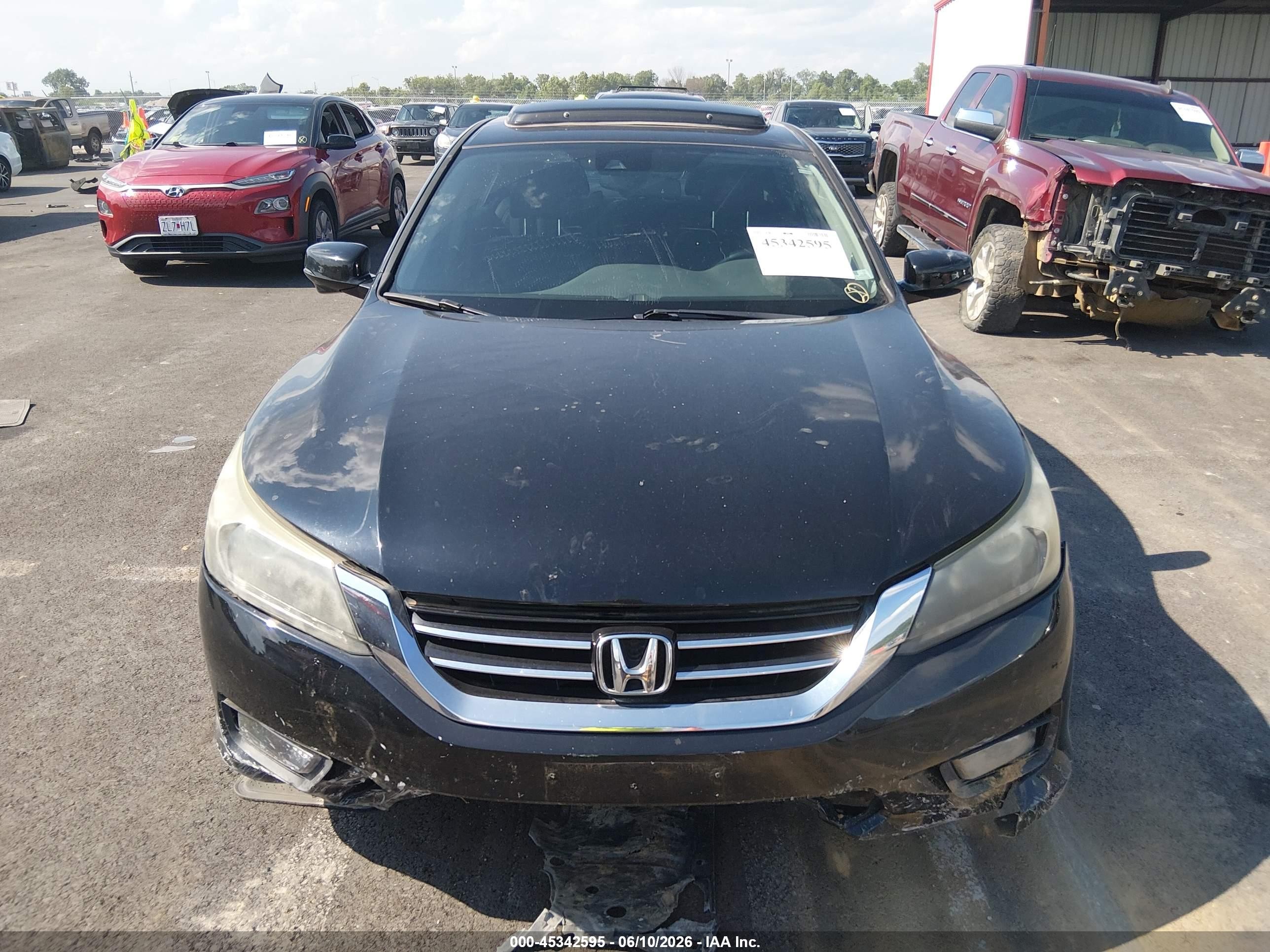 2015 Honda Accord Ex-l V-6 Черный vin: 1HGCR3F84FA037641