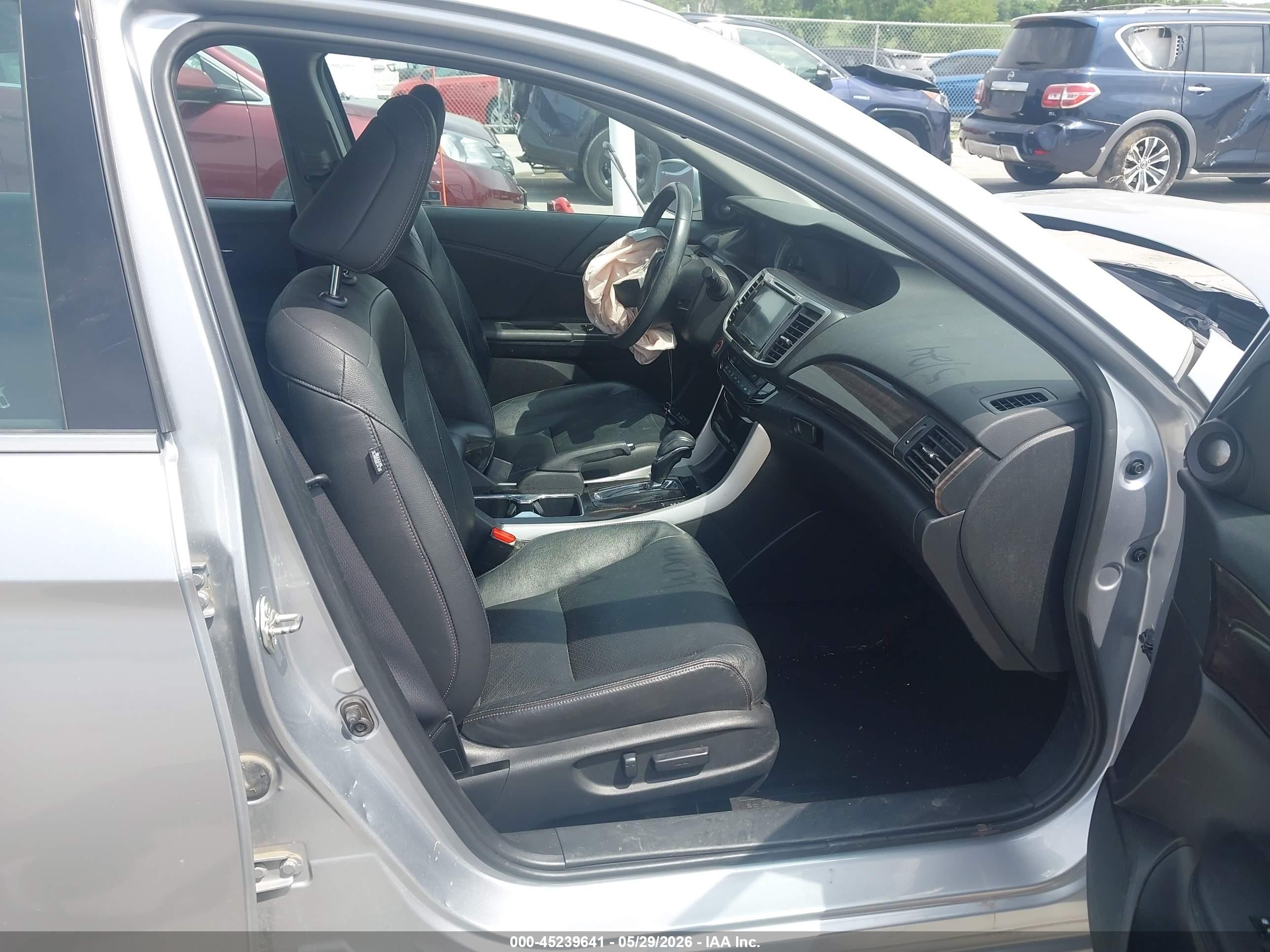 2017 Honda Accord Ex-l V6 Silver vin: 1HGCR3F84HA024634