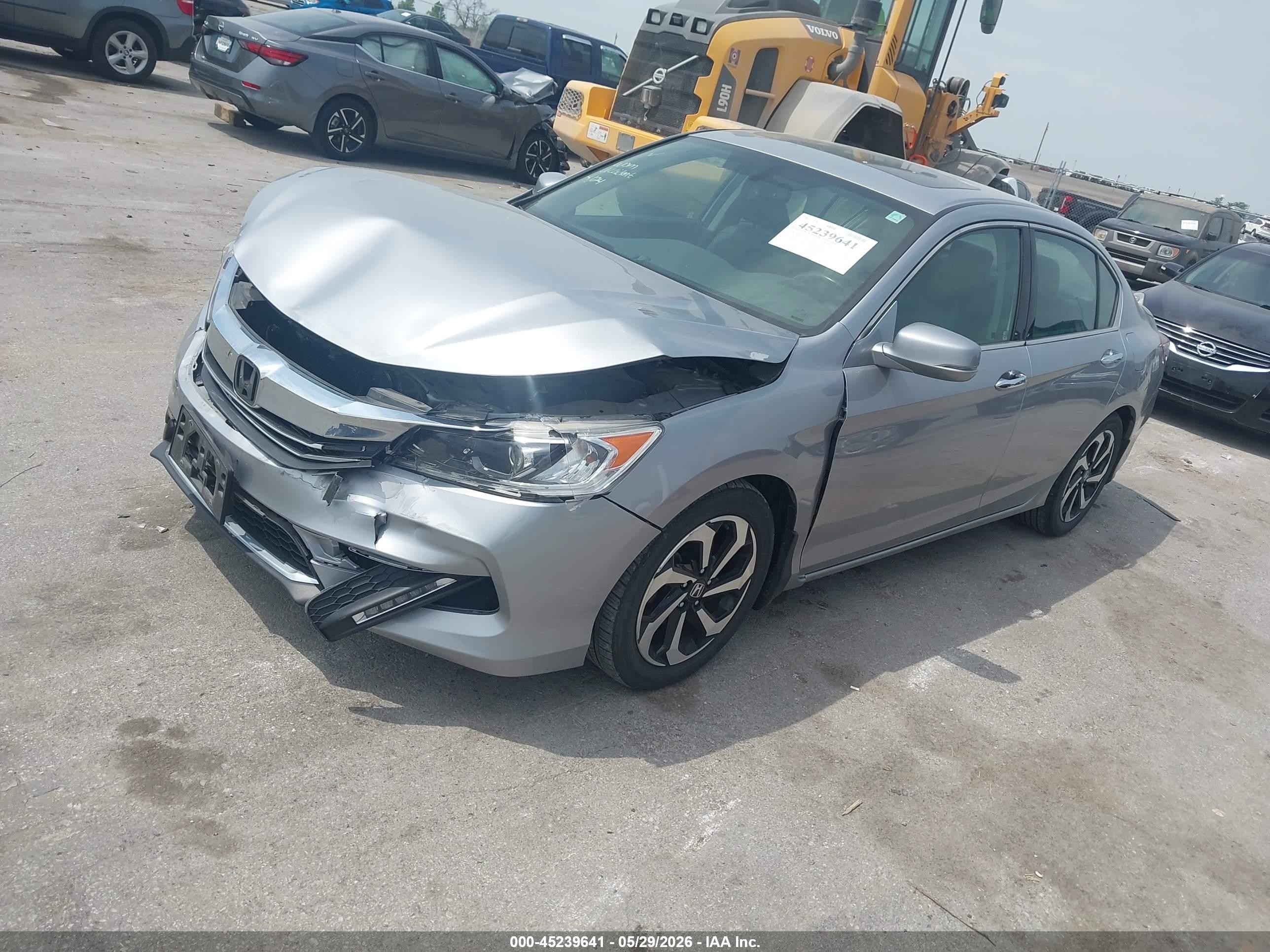 2017 Honda Accord Ex-l V6 Silver vin: 1HGCR3F84HA024634