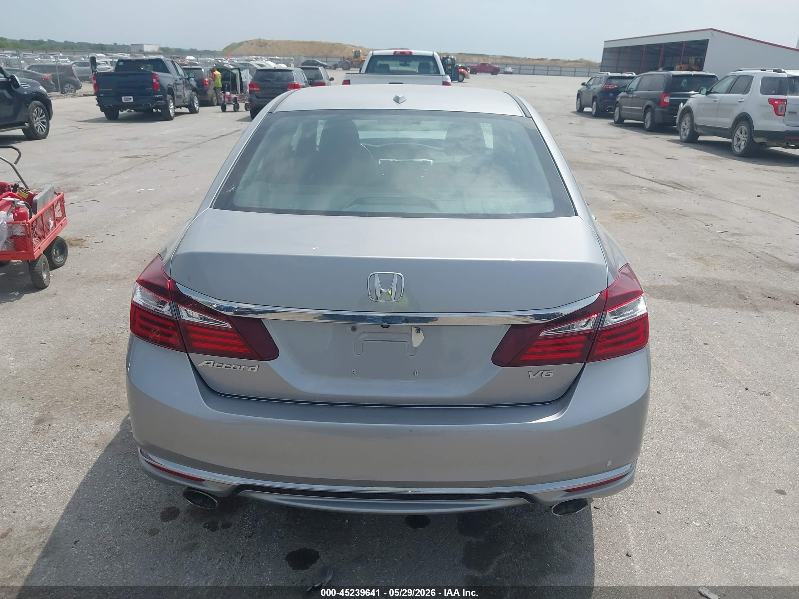 2017 Honda Accord Ex-l V6 Silver vin: 1HGCR3F84HA024634