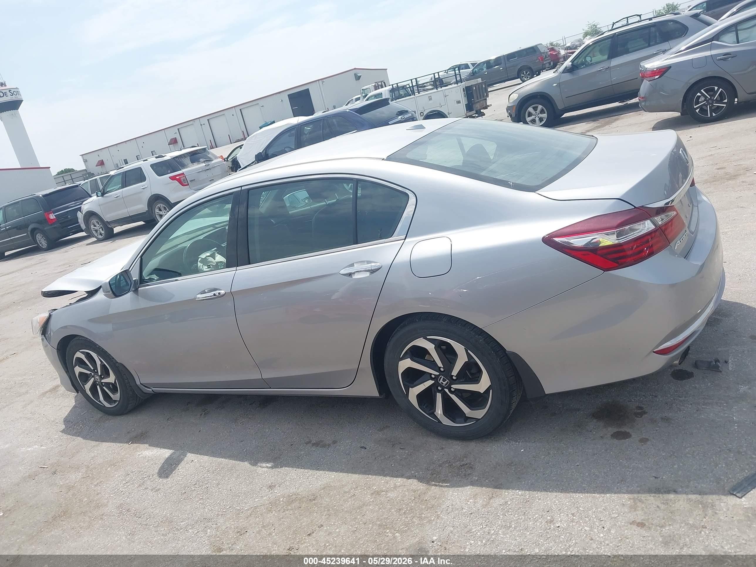 2017 Honda Accord Ex-l V6 Silver vin: 1HGCR3F84HA024634