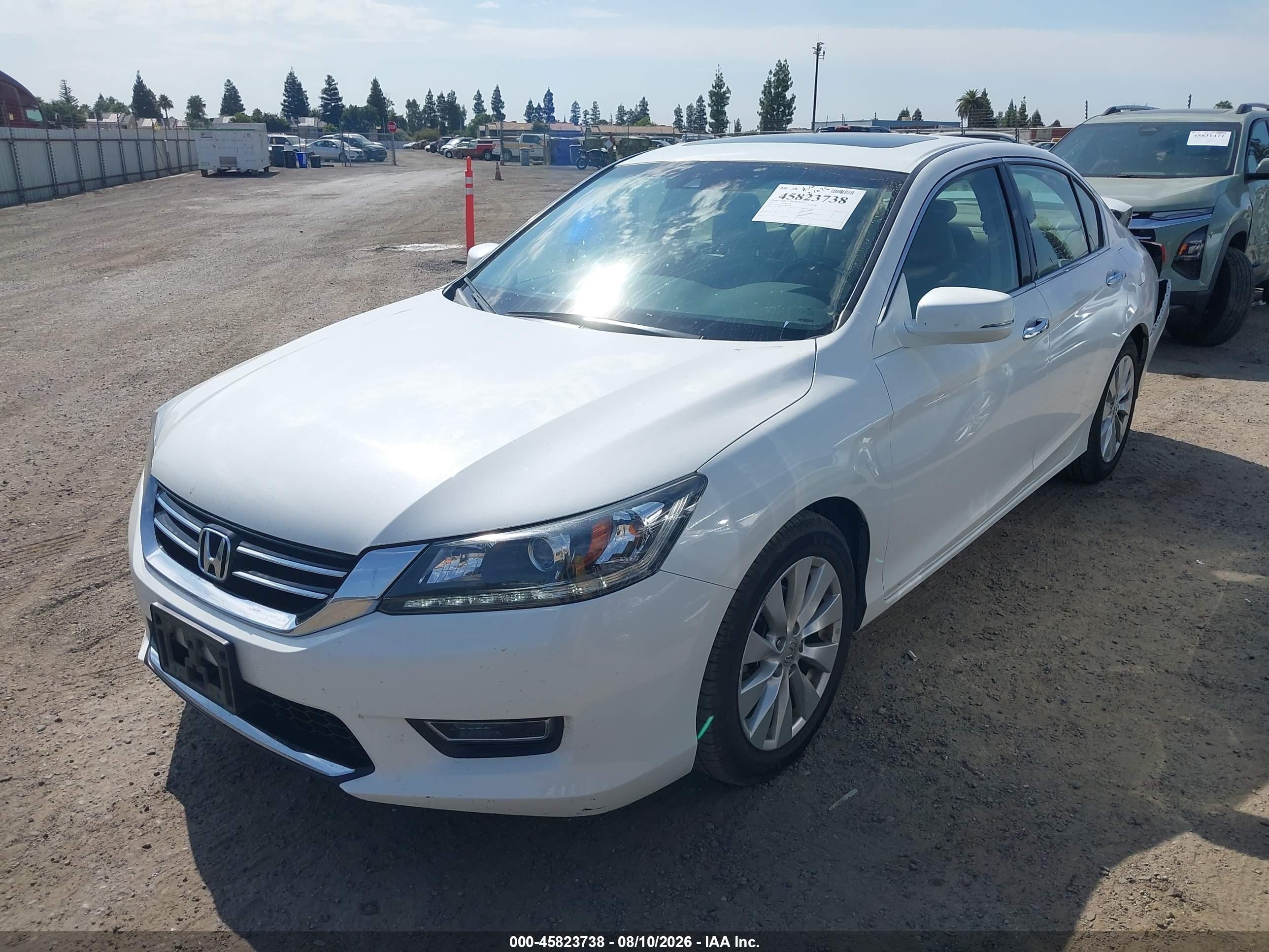2013 Honda Accord Ex-l V-6 Белый vin: 1HGCR3F85DA002748