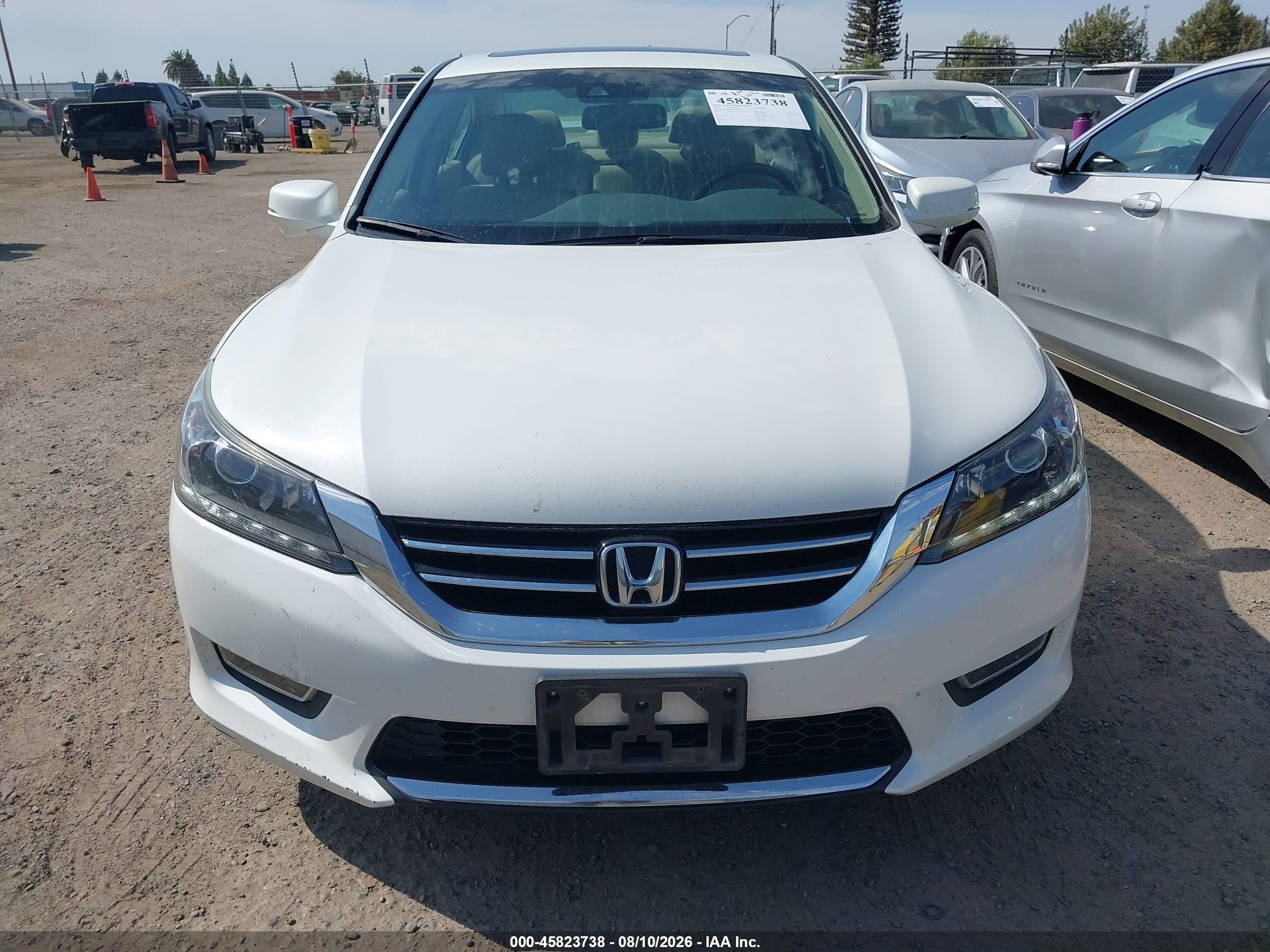 2013 Honda Accord Ex-l V-6 Белый vin: 1HGCR3F85DA002748