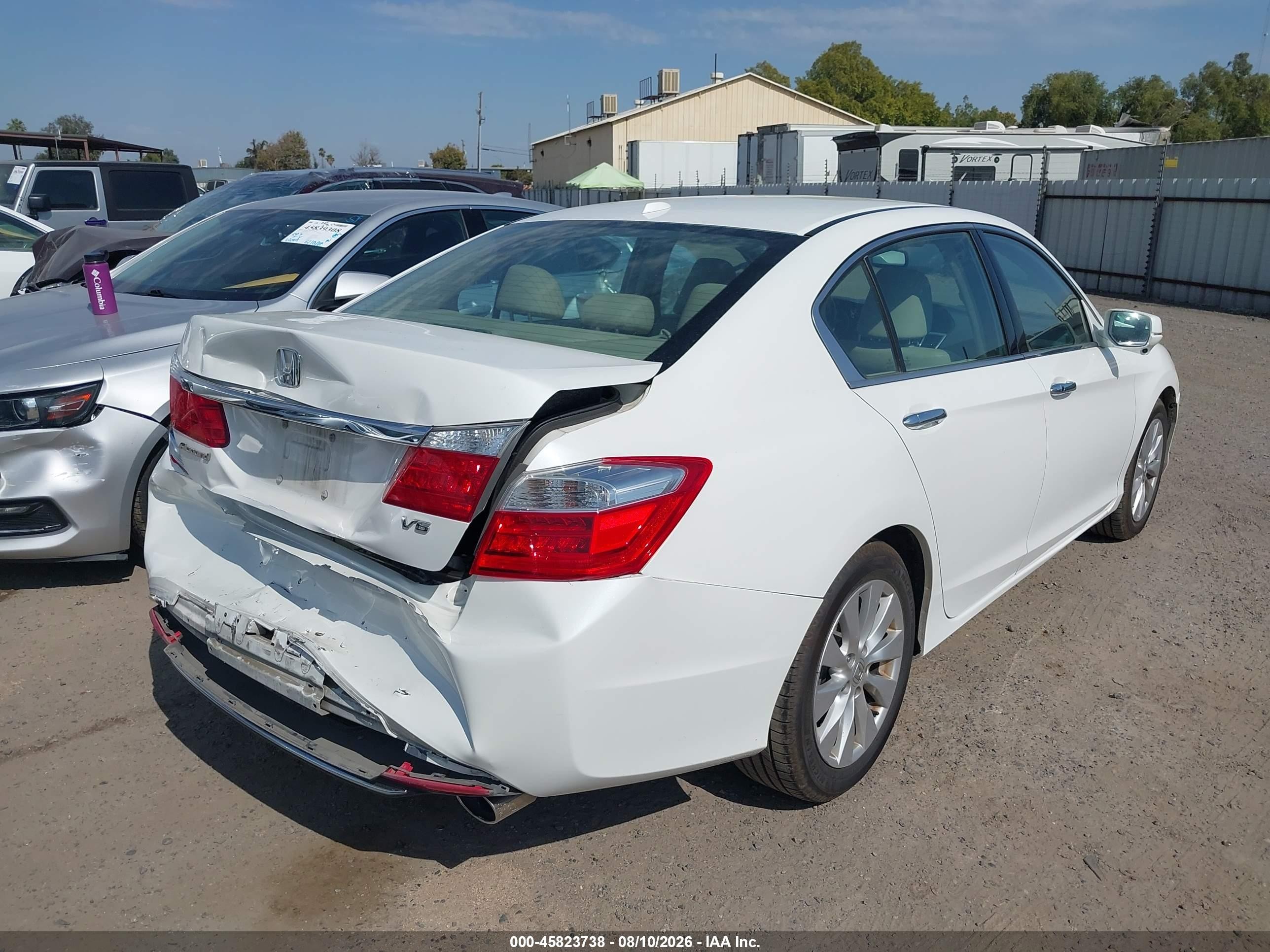 2013 Honda Accord Ex-l V-6 Белый vin: 1HGCR3F85DA002748