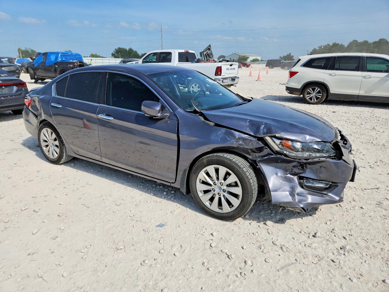2013 Honda Accord Exl Gray vin: 1HGCR3F85DA019744