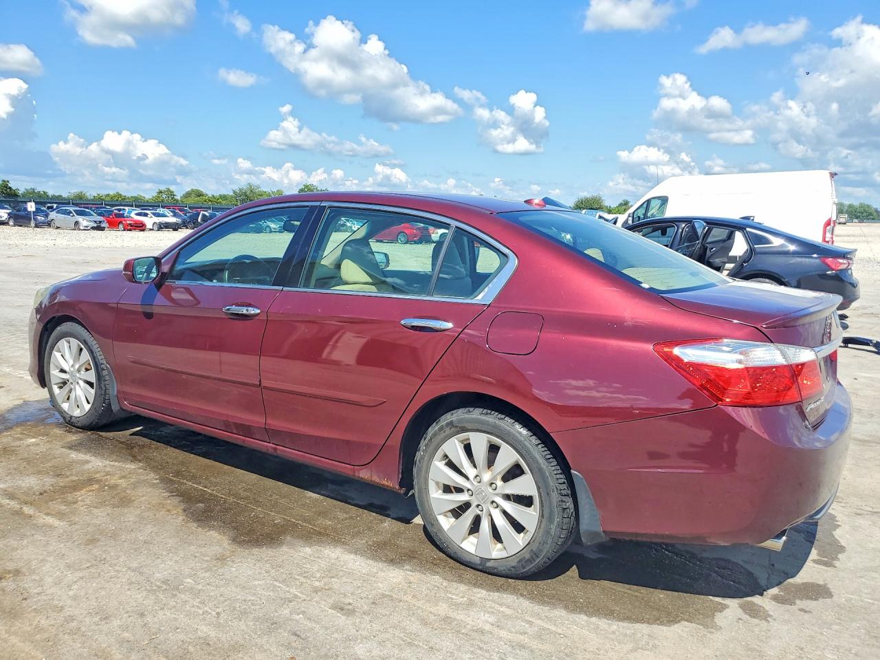 2013 Honda Accord Exl Темно-бордовый vin: 1HGCR3F85DA022840