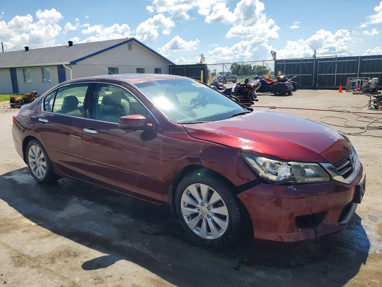 2013 Honda Accord Exl Темно-бордовый vin: 1HGCR3F85DA022840