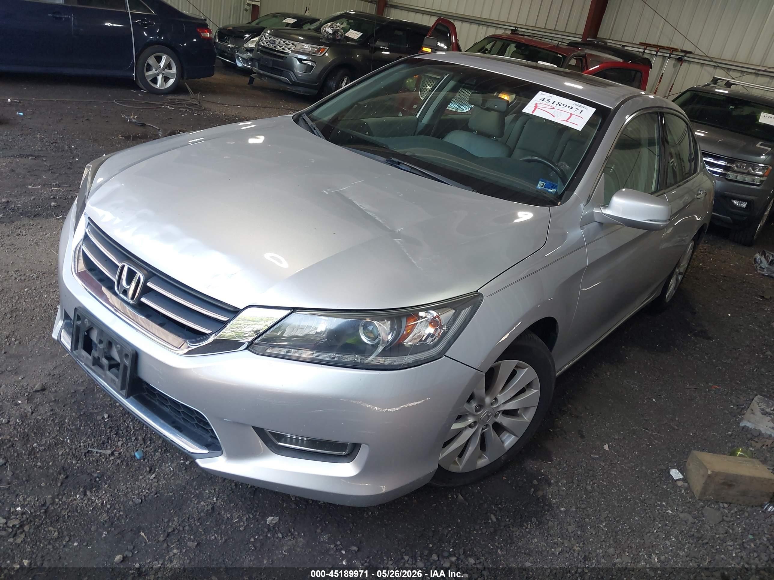 2013 Honda Accord Ex-l V-6 Серебряный vin: 1HGCR3F85DA028847