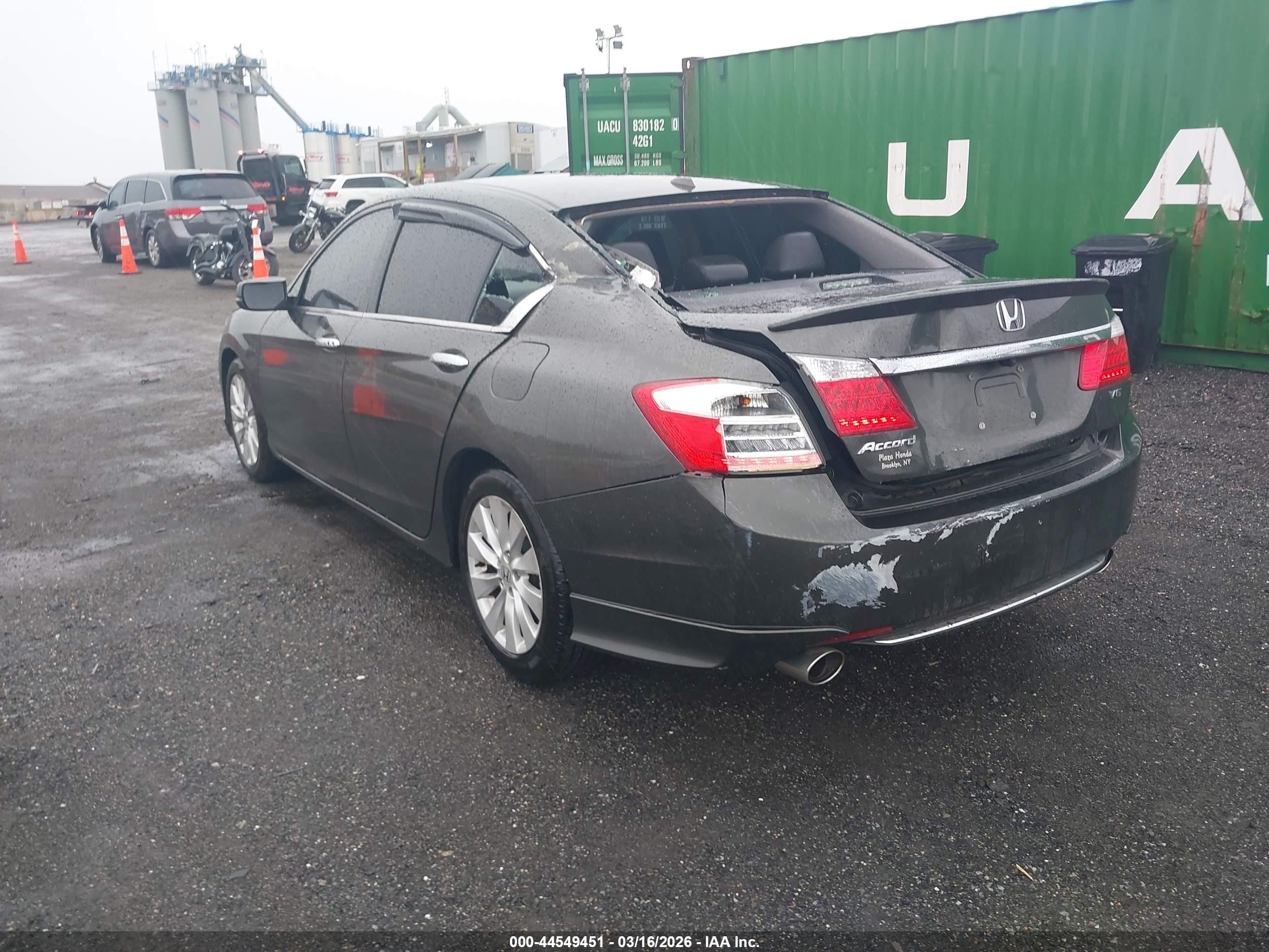 2013 Honda Accord Ex-l V-6 Gray vin: 1HGCR3F85DA031361