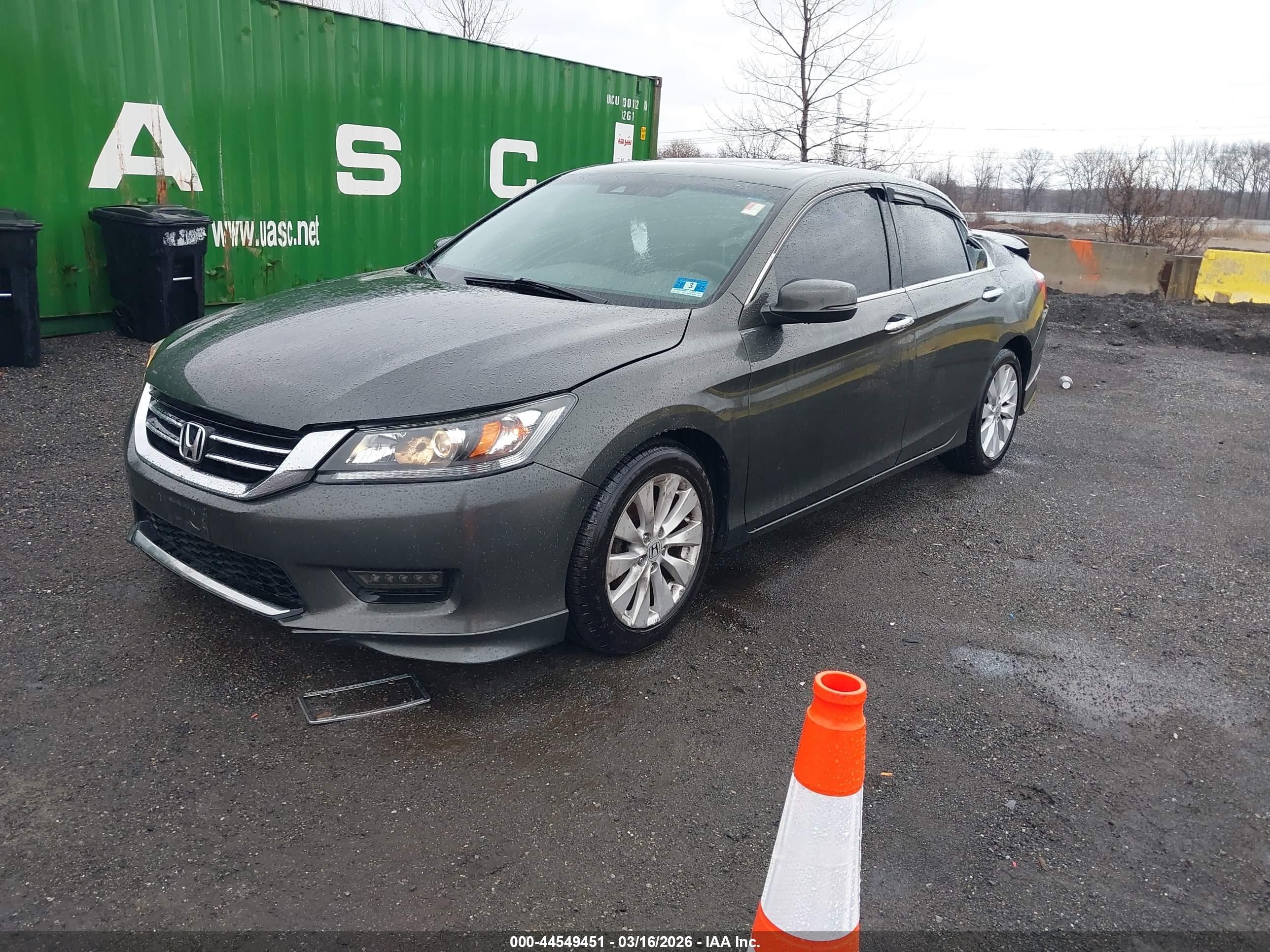2013 Honda Accord Ex-l V-6 Gray vin: 1HGCR3F85DA031361