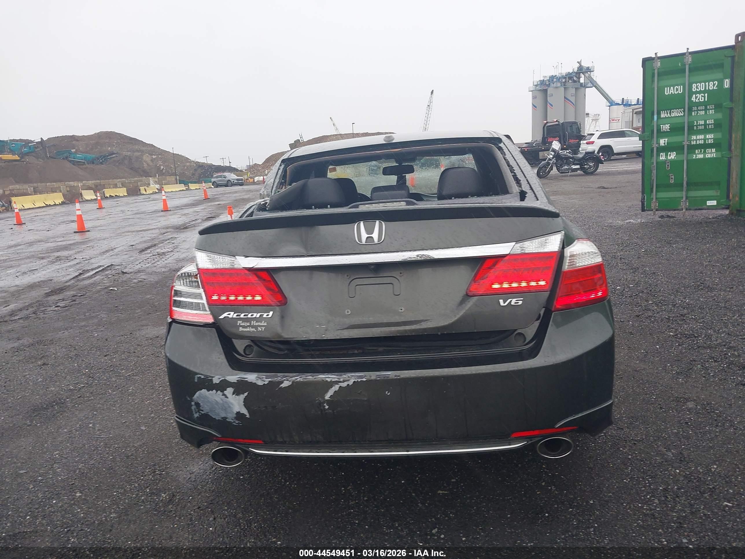 2013 Honda Accord Ex-l V-6 Gray vin: 1HGCR3F85DA031361