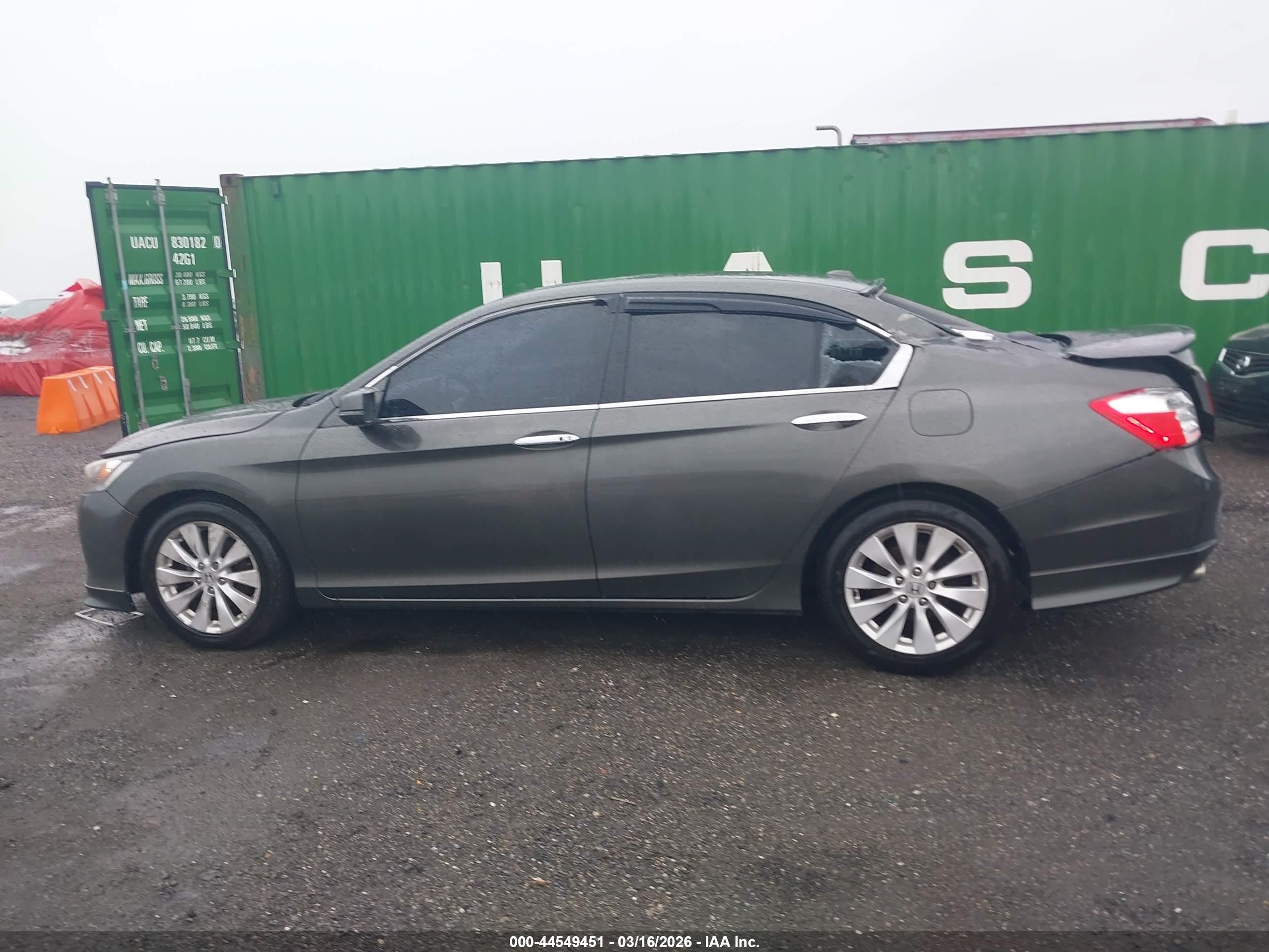 2013 Honda Accord Ex-l V-6 Gray vin: 1HGCR3F85DA031361
