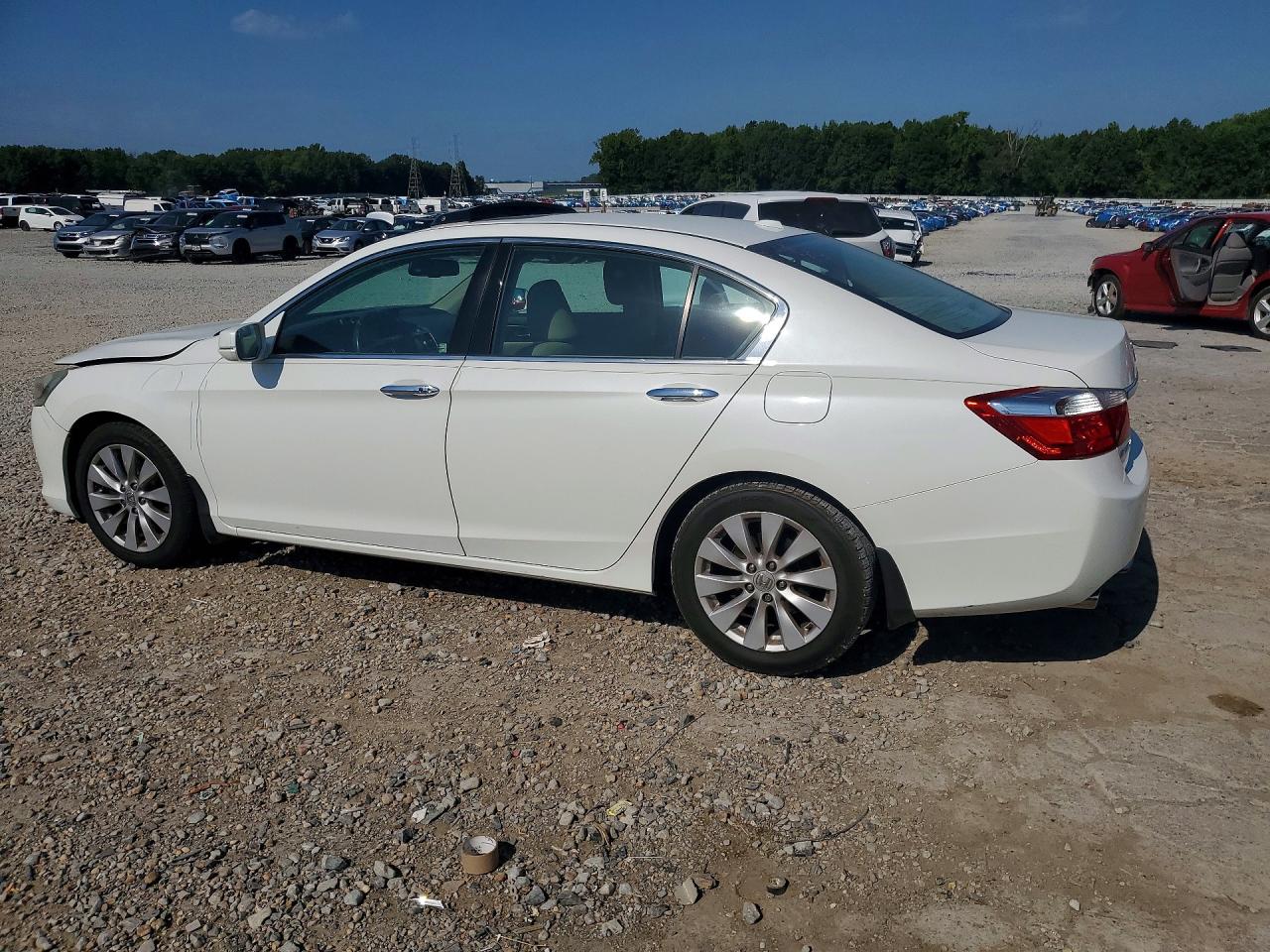 2014 Honda Accord Exl White vin: 1HGCR3F85EA004792