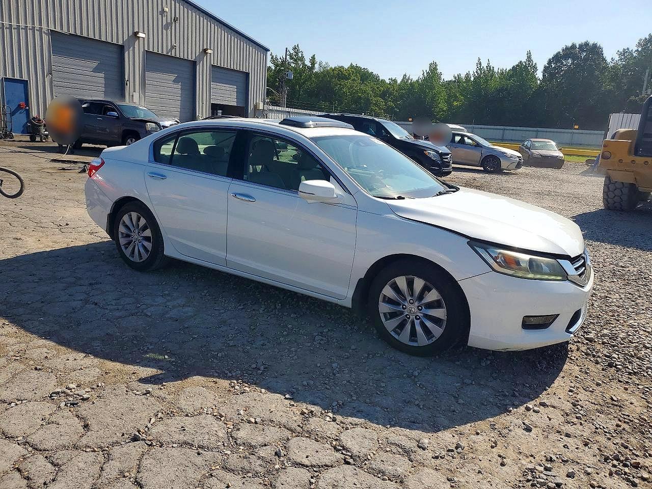 2014 Honda Accord Exl White vin: 1HGCR3F85EA004792