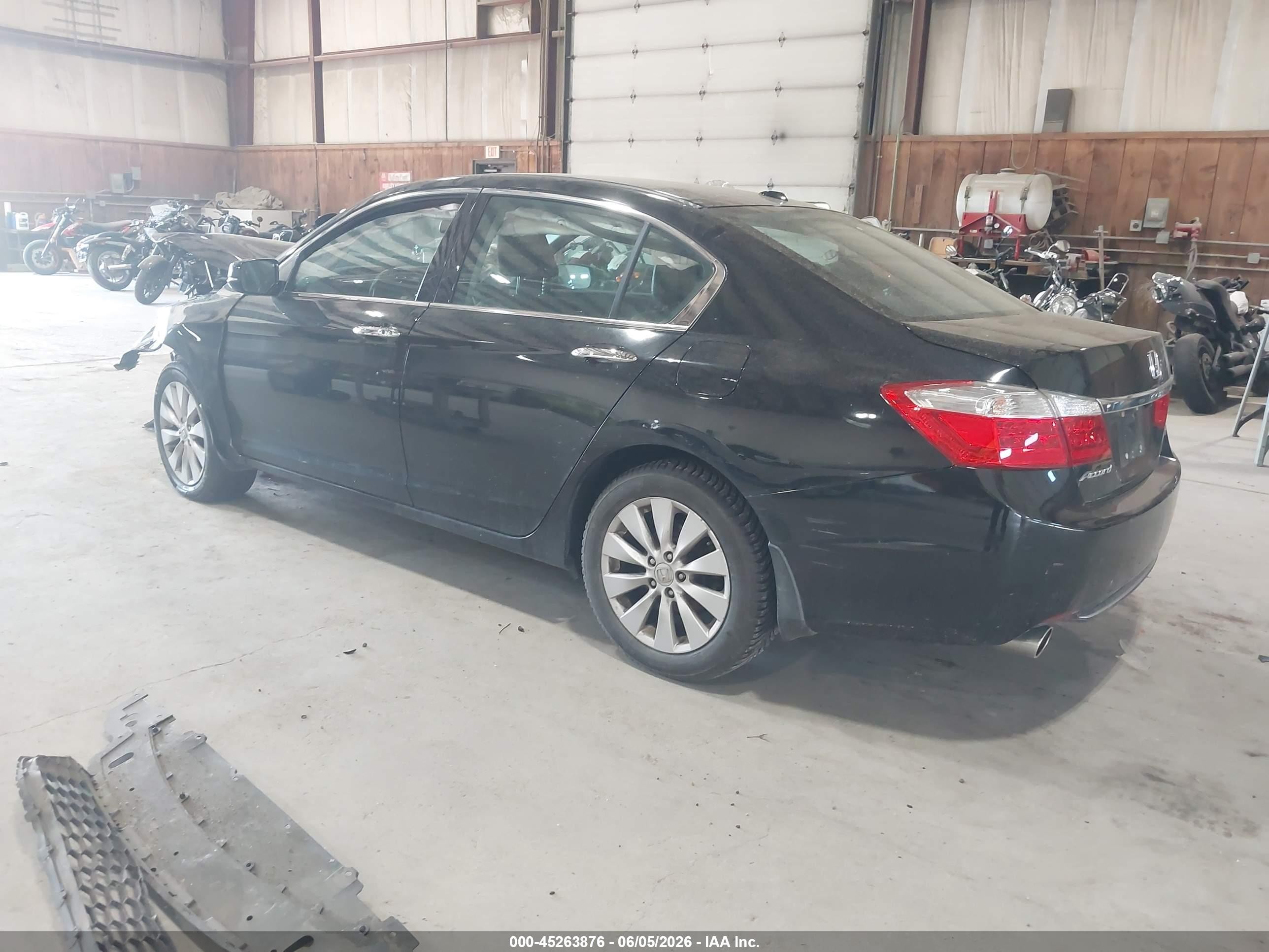 2014 Honda Accord Ex-l V-6 Black vin: 1HGCR3F85EA025299