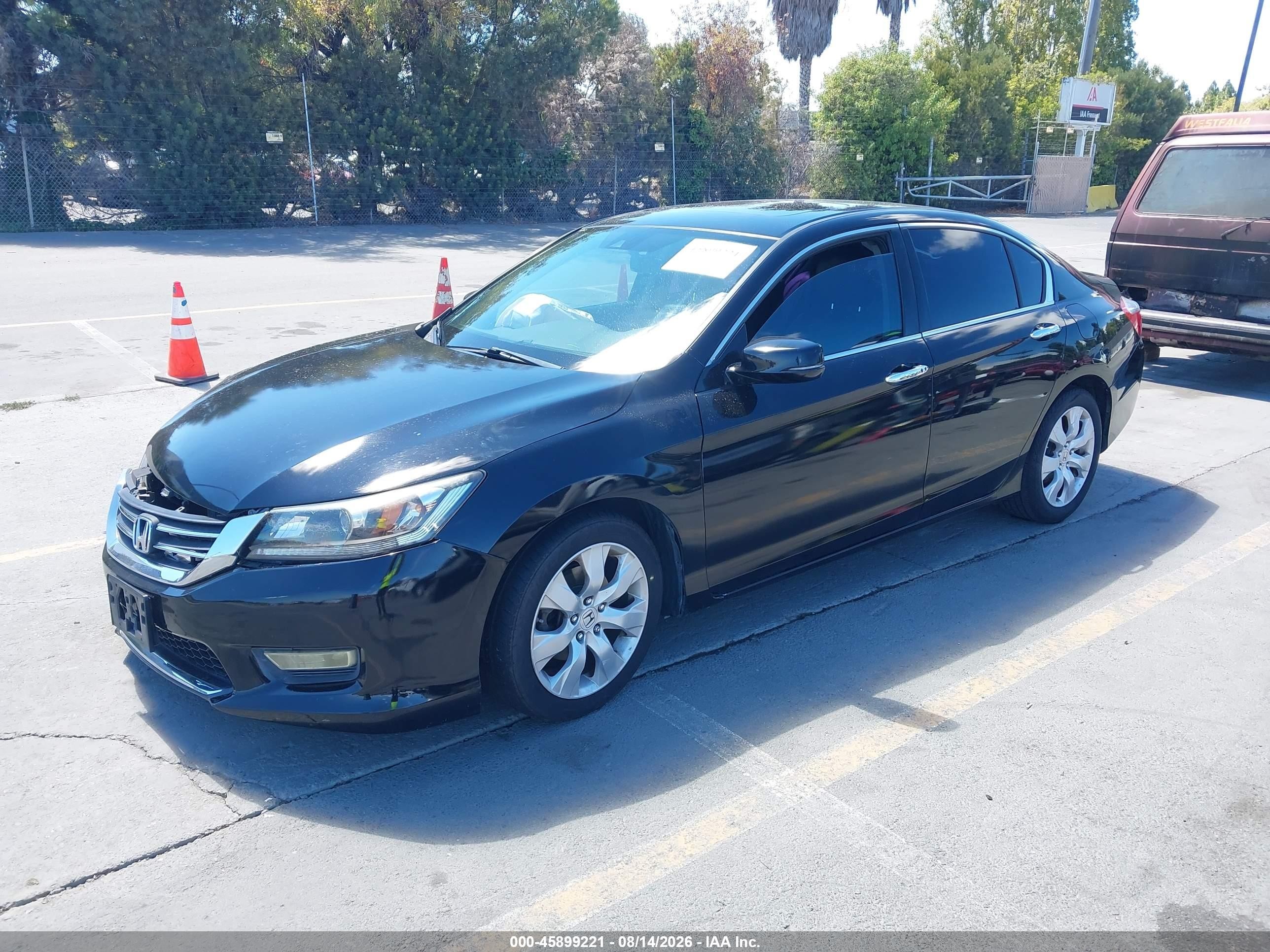 2014 Honda Accord Ex-l V-6 Black vin: 1HGCR3F85EA025304