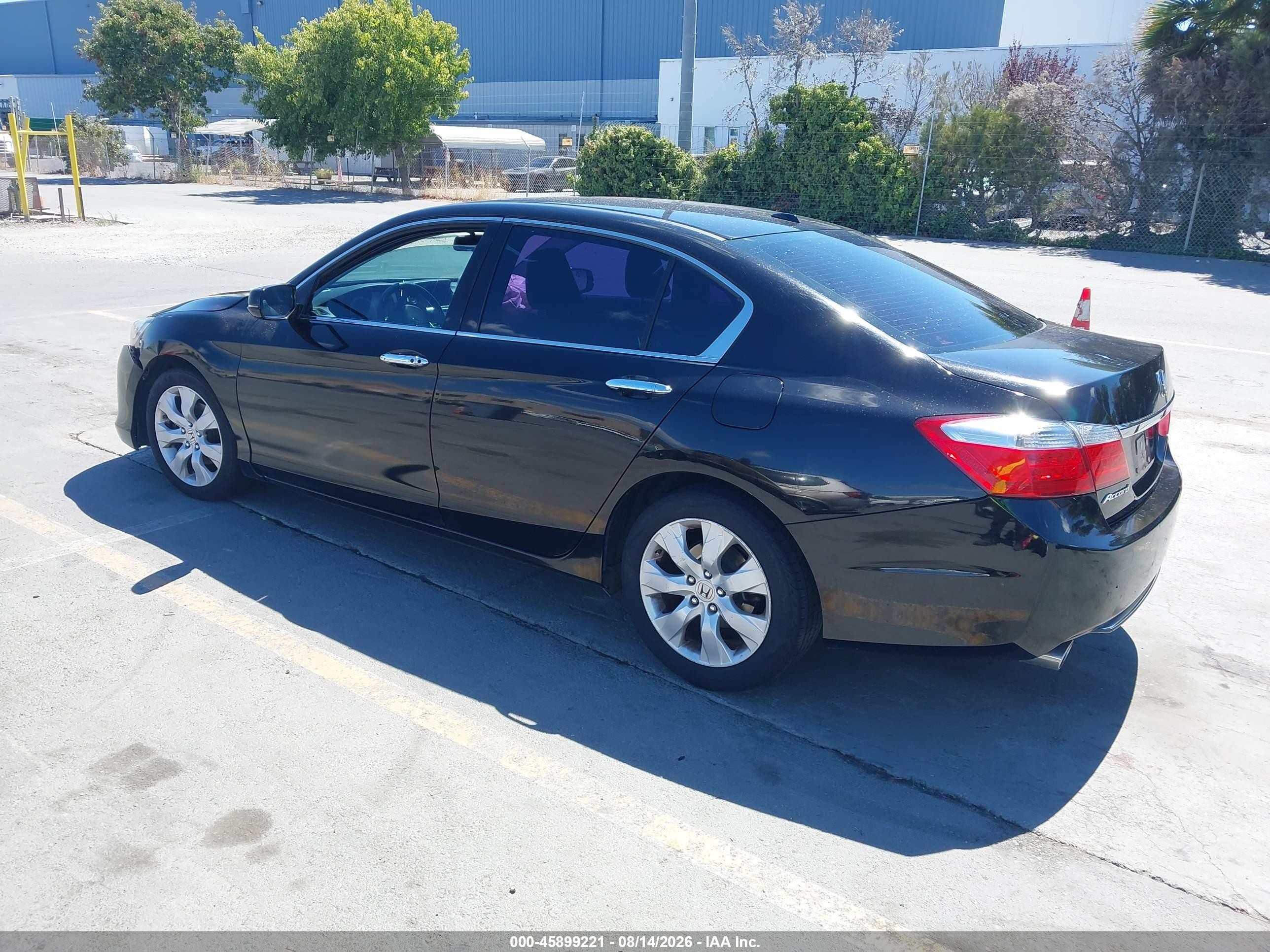 2014 Honda Accord Ex-l V-6 Black vin: 1HGCR3F85EA025304