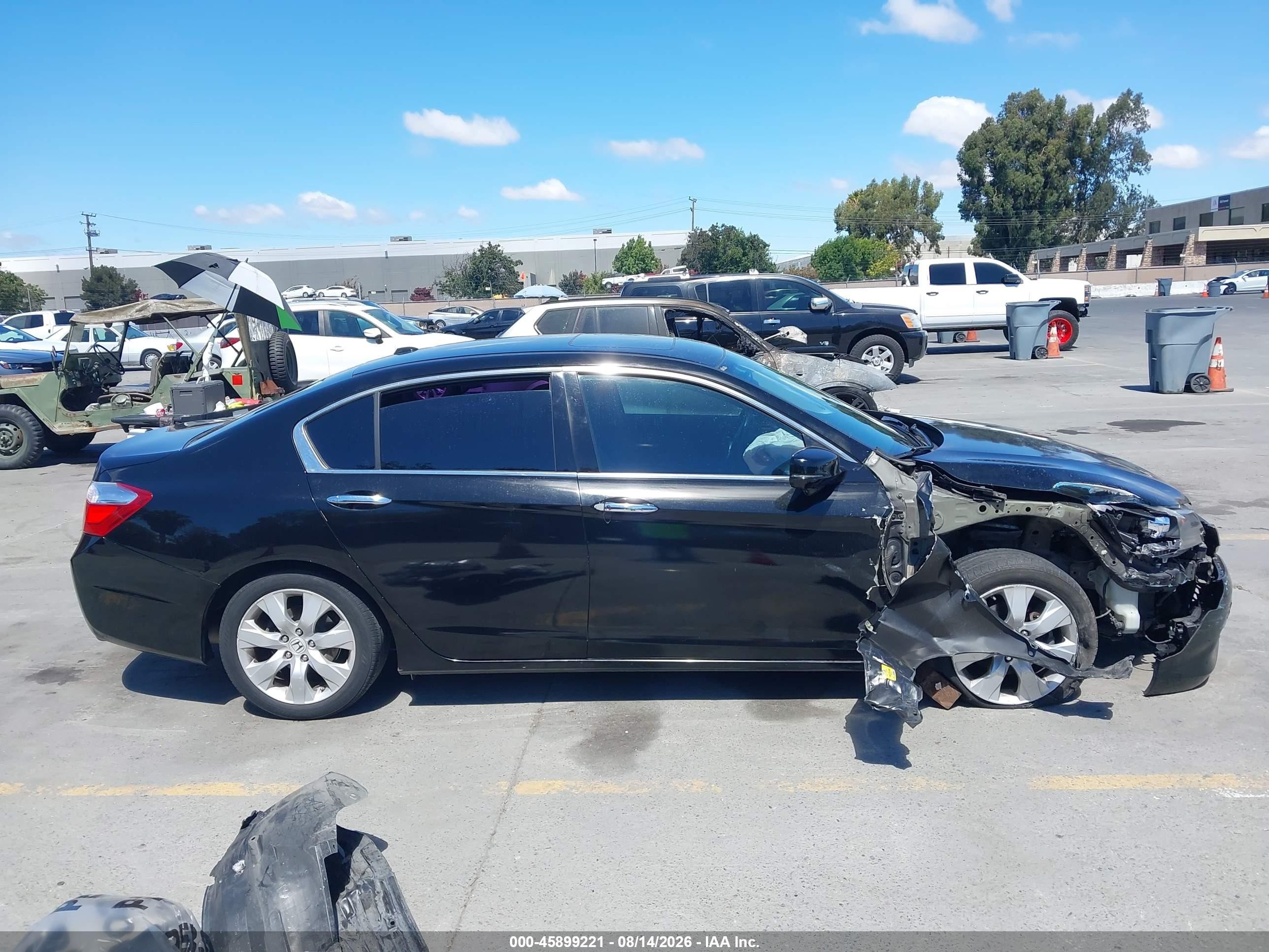 2014 Honda Accord Ex-l V-6 Black vin: 1HGCR3F85EA025304
