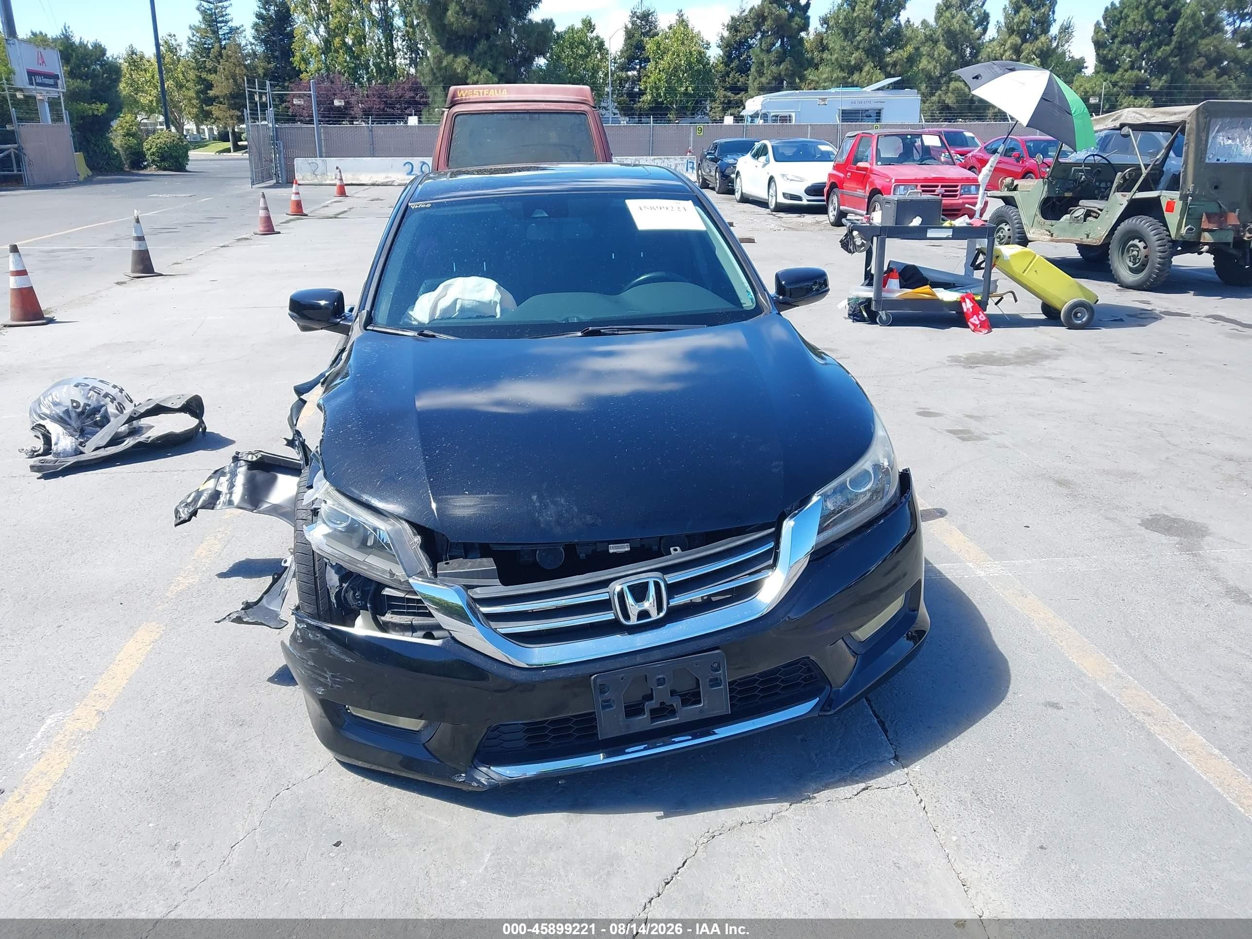 2014 Honda Accord Ex-l V-6 Black vin: 1HGCR3F85EA025304